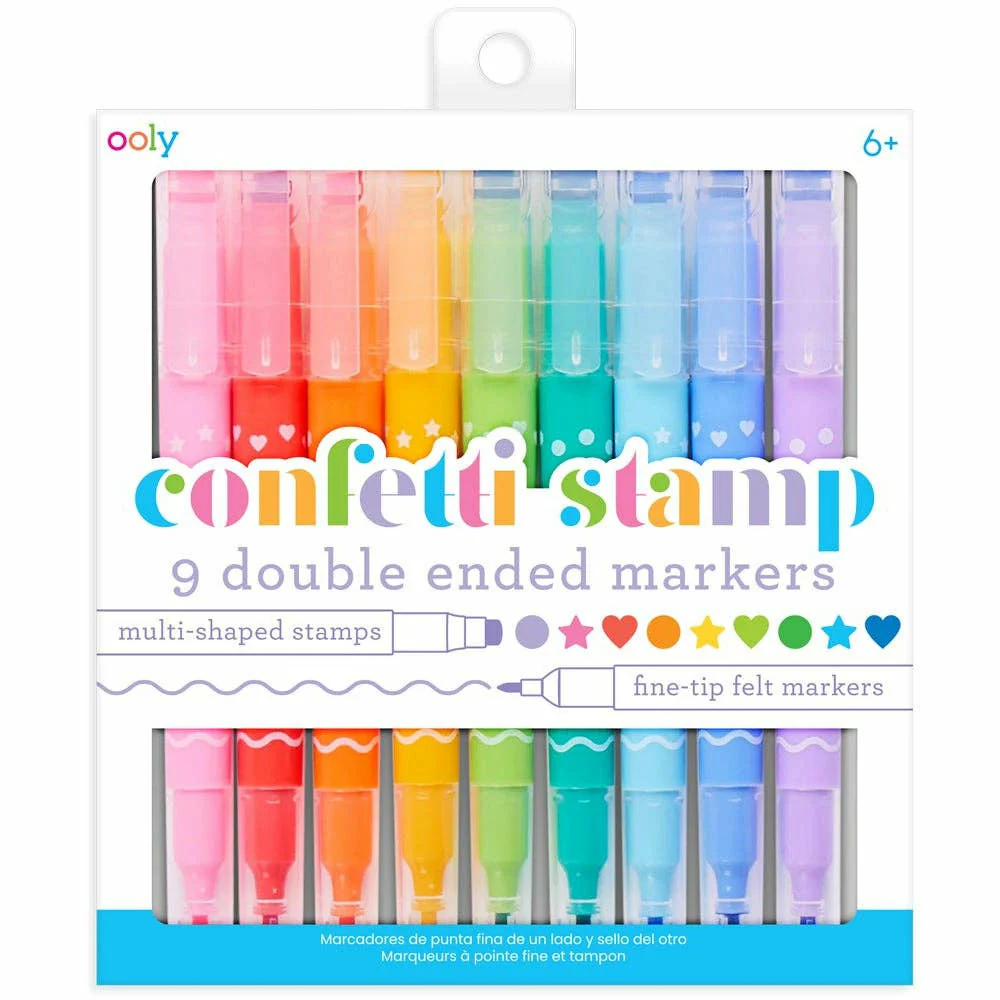 Ooly Confetti Stamp Double-Ended Markers