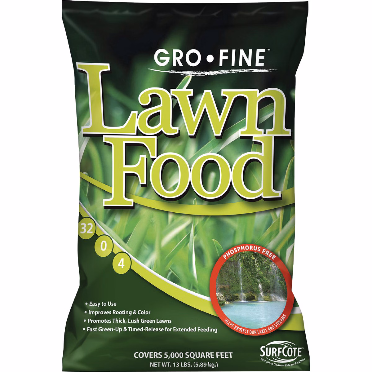 Gro-Fine 13 Lb. 5000 Sq. Ft. 32-0-4 Phosphorus Free Lawn Fertilizer