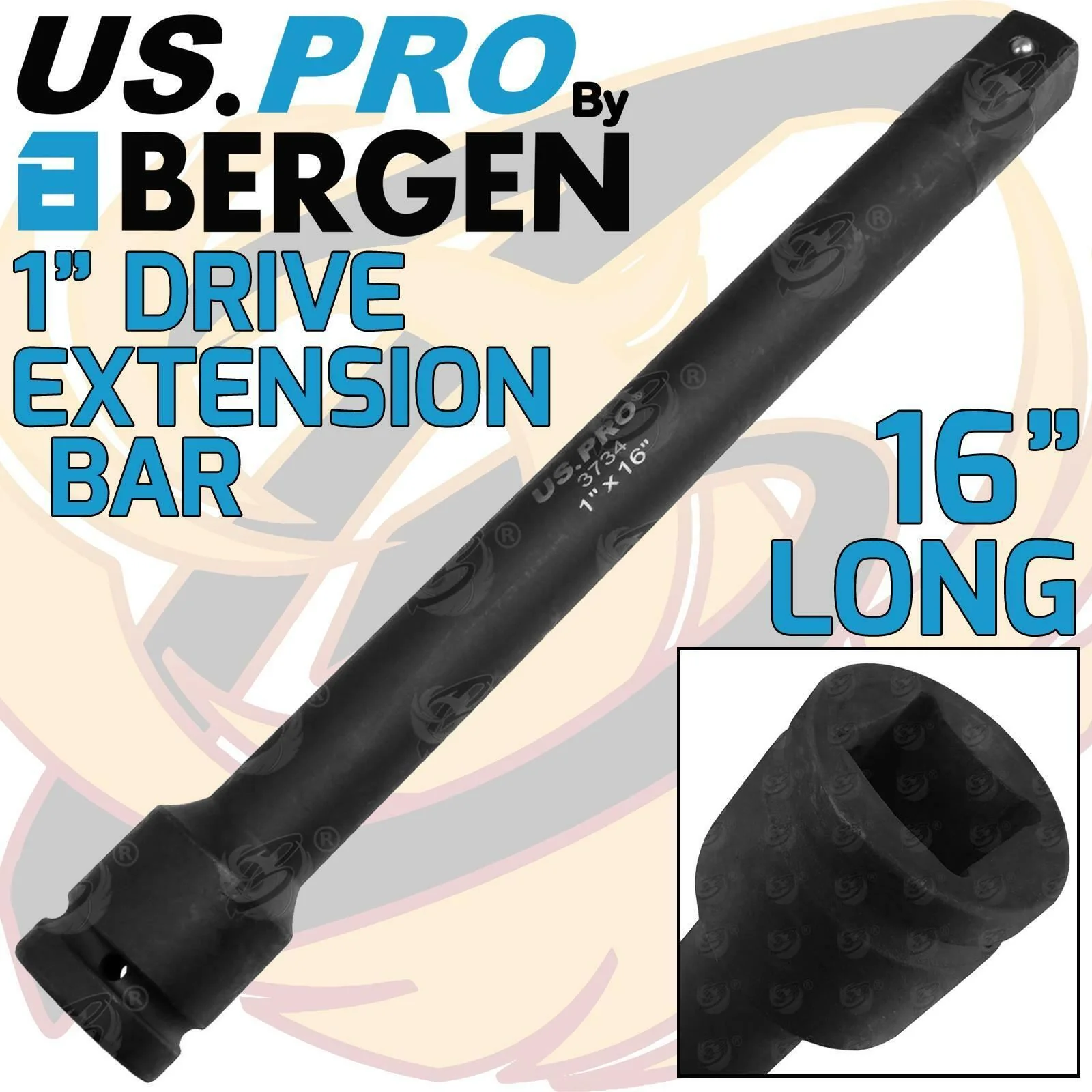 US Pro 1″ Drive 16″ Long Impact Extension Bar  3734