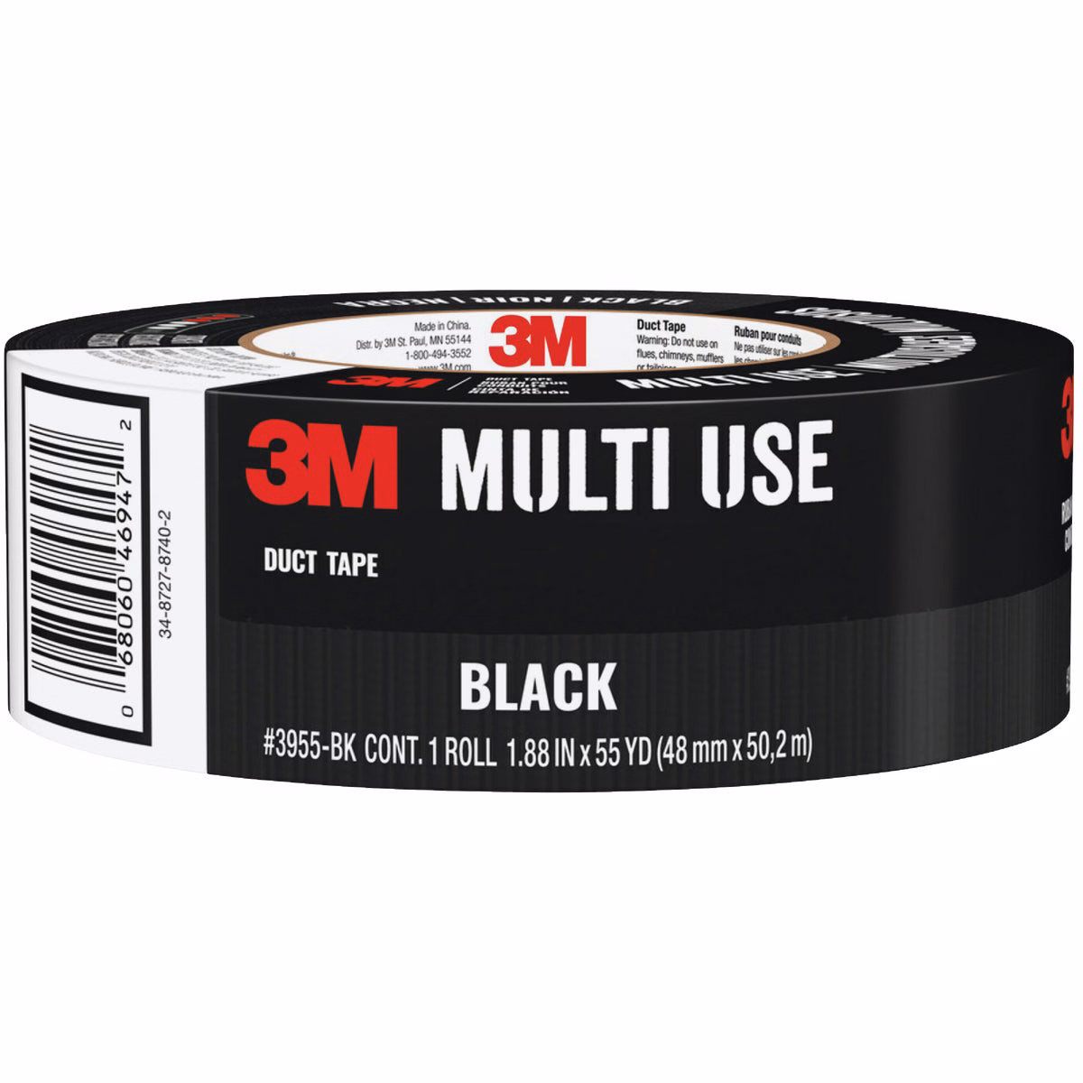 3M 1.88 In. x 45 Yd. Heavy Duty Duct Tape, Black