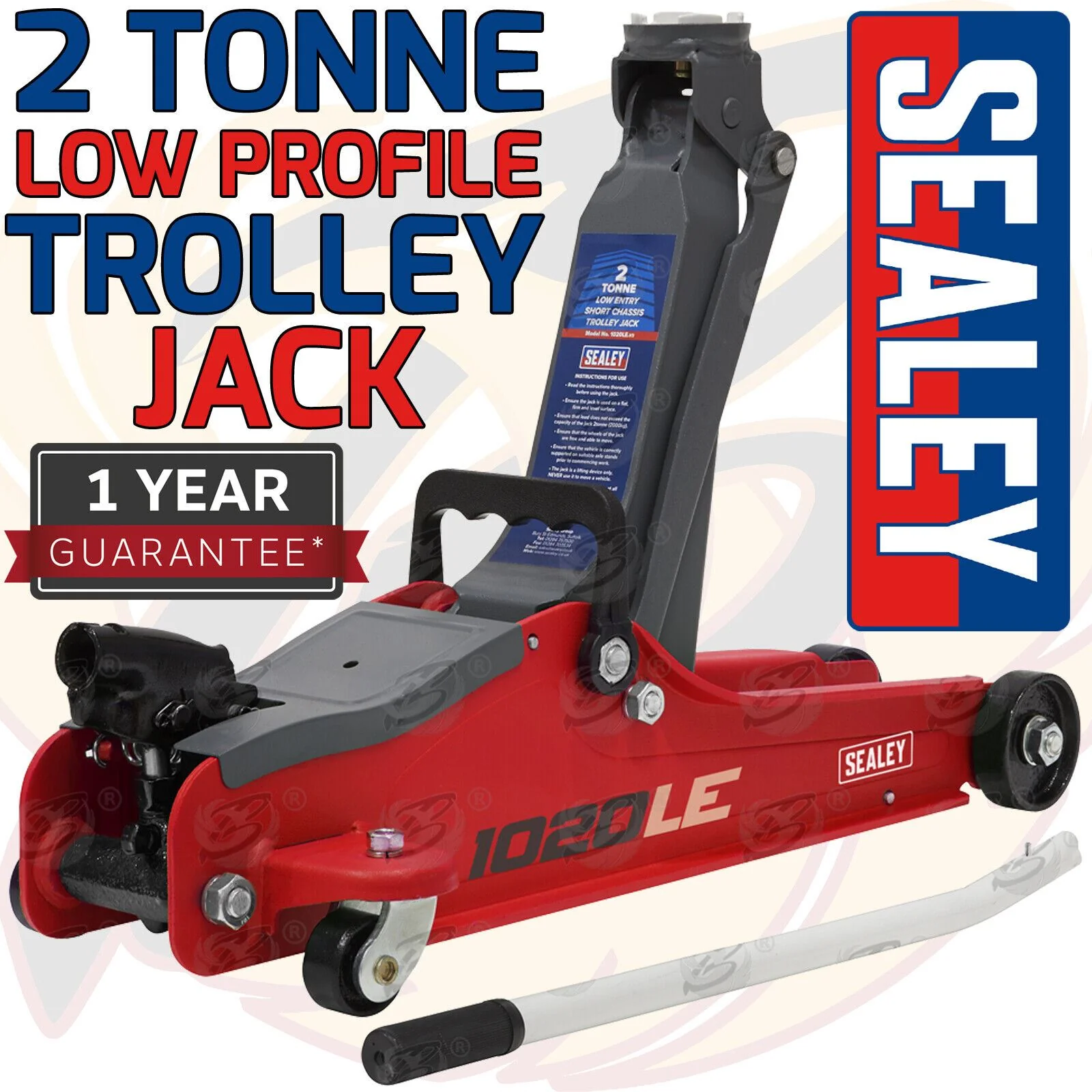 Sealey 2 Tonne Low Profile Trolley Jack ( Red )  1020LE