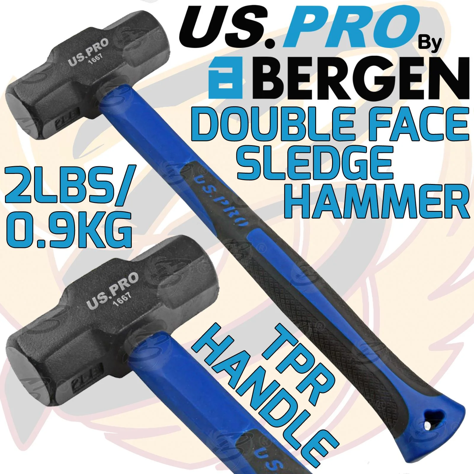 US Pro 0.9Kg Sledge Hammer  1667