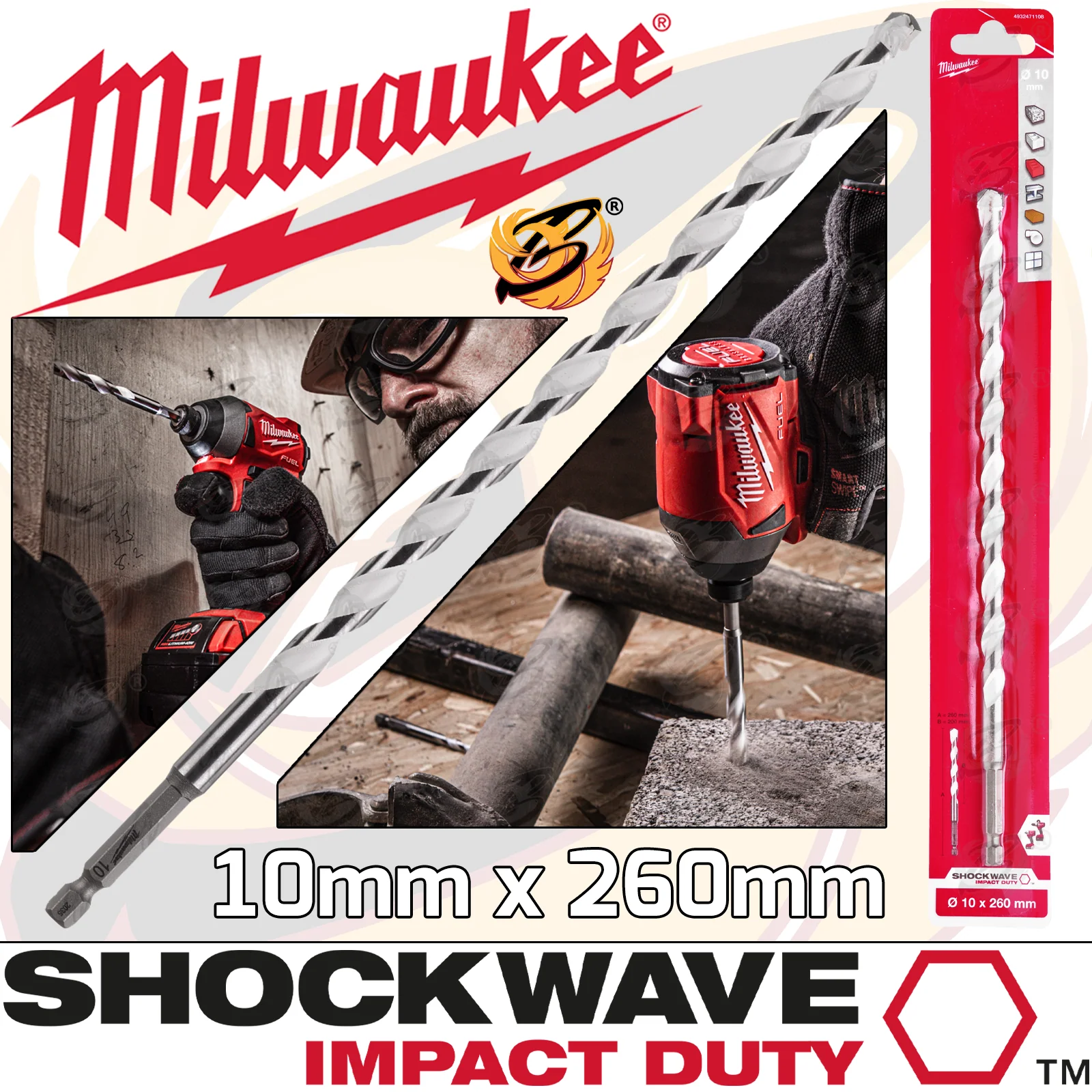 Milwaukee 10mm x 260mm Multi Material Drill Bit ( 4932471108 )