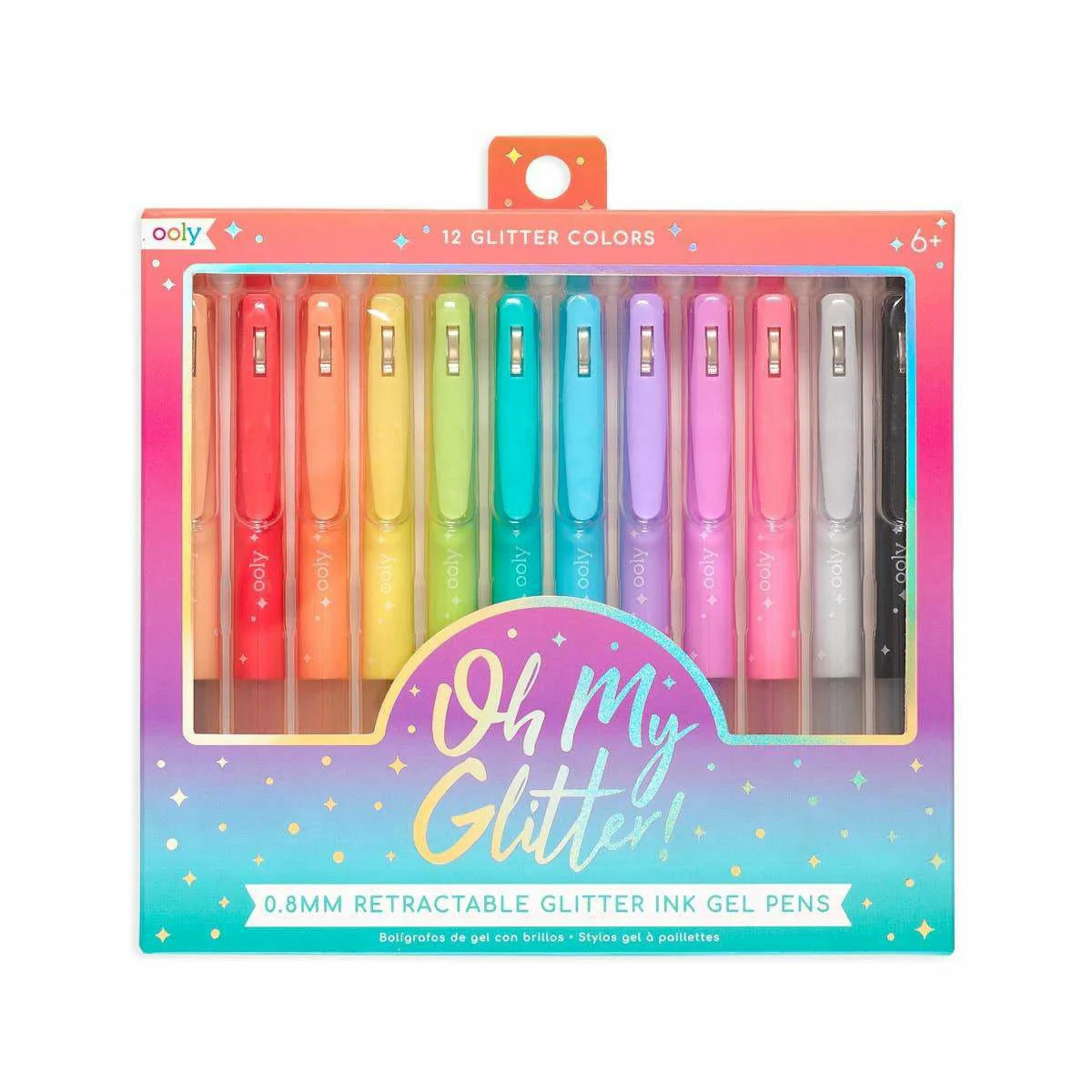 Ooly Oh my Glitter! Retractable Gel Pens – Set of 12