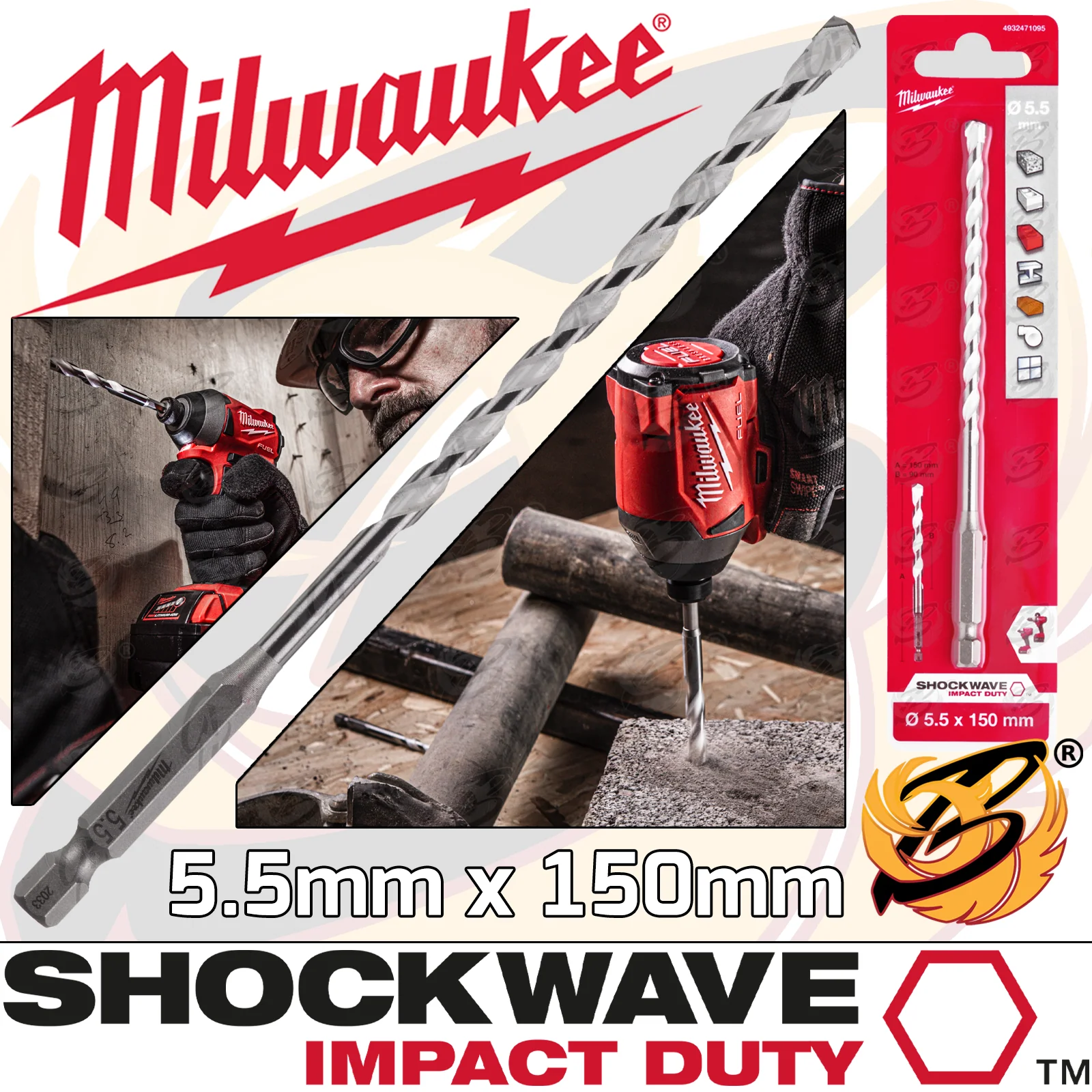 Milwaukee 5.5mm x 150mm Multi Material Drill Bit ( 4932471095 )