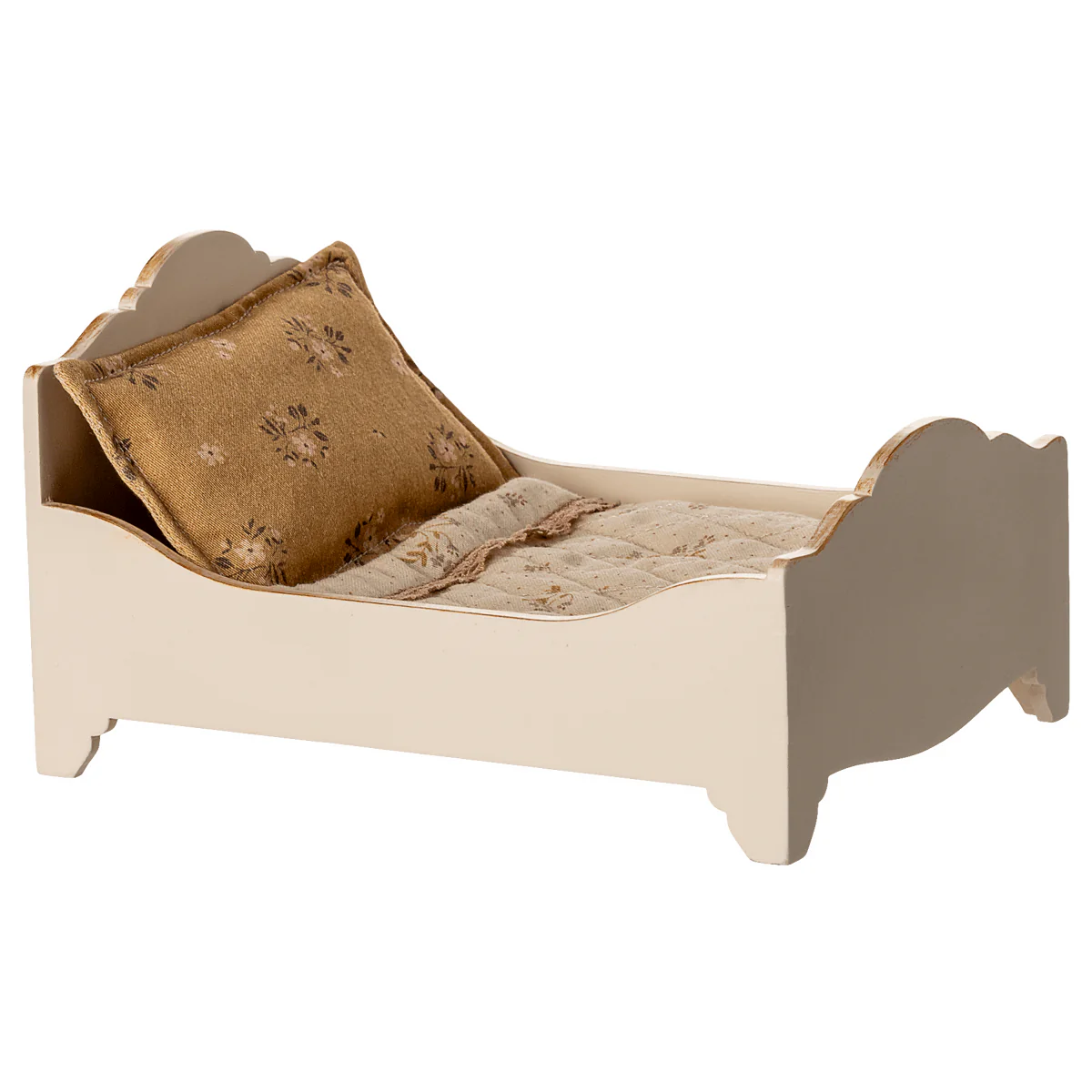Maileg Bed, Mouse – Off white