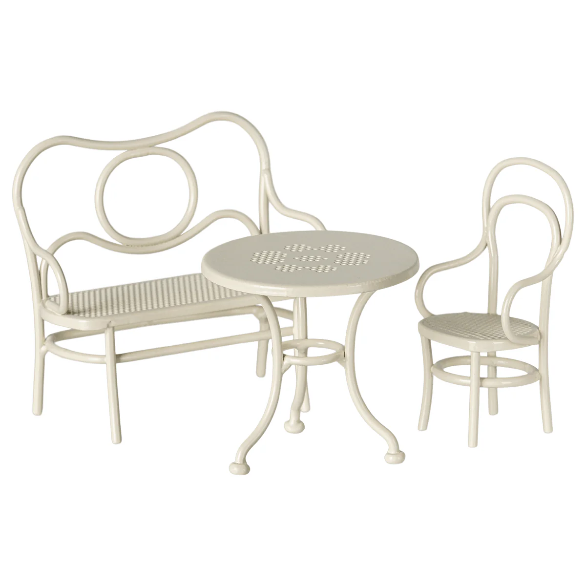 Maileg Café set, Mouse, Small – Off white