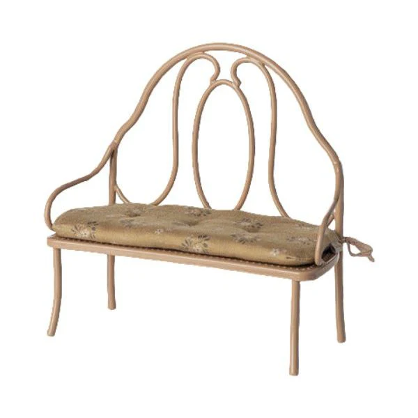 Maileg Vintage bench, Mini- Dark Powder