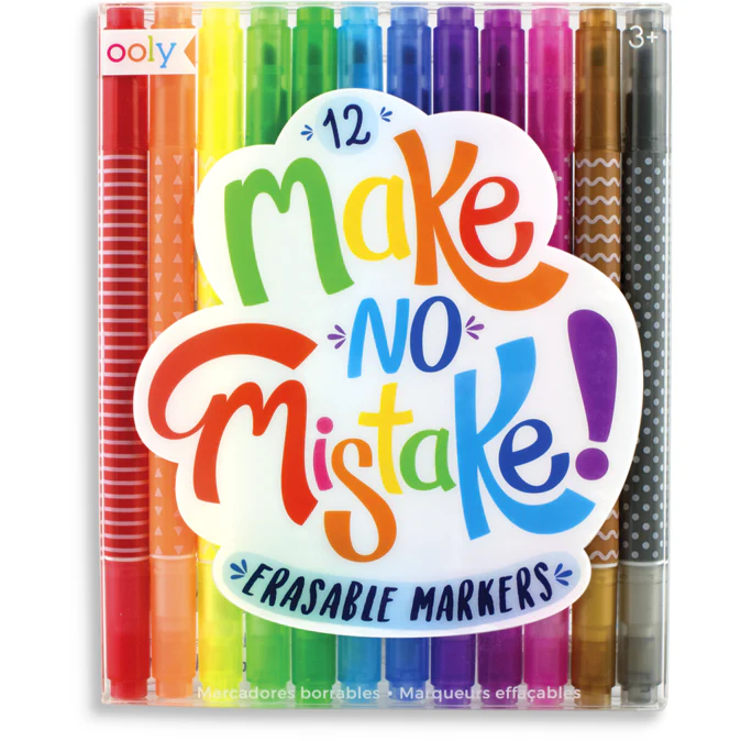 Ooly Make No Mistake Erasable Markers: Set of 12