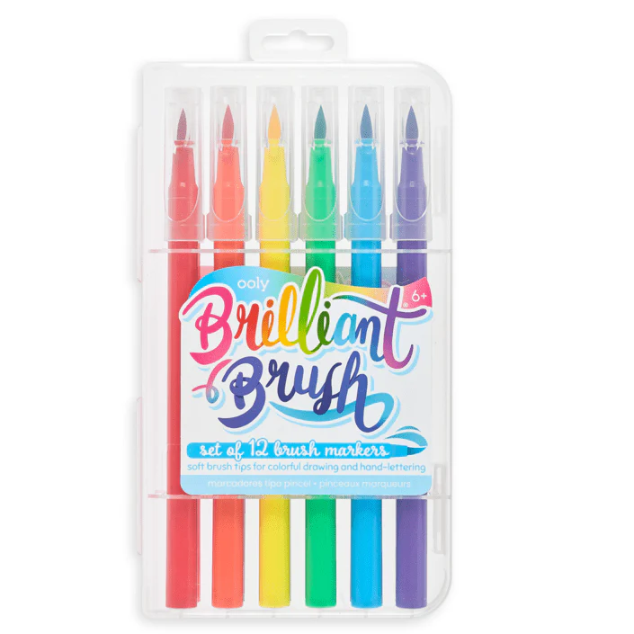 Ooly Brilliant Brush Markers Set of 12