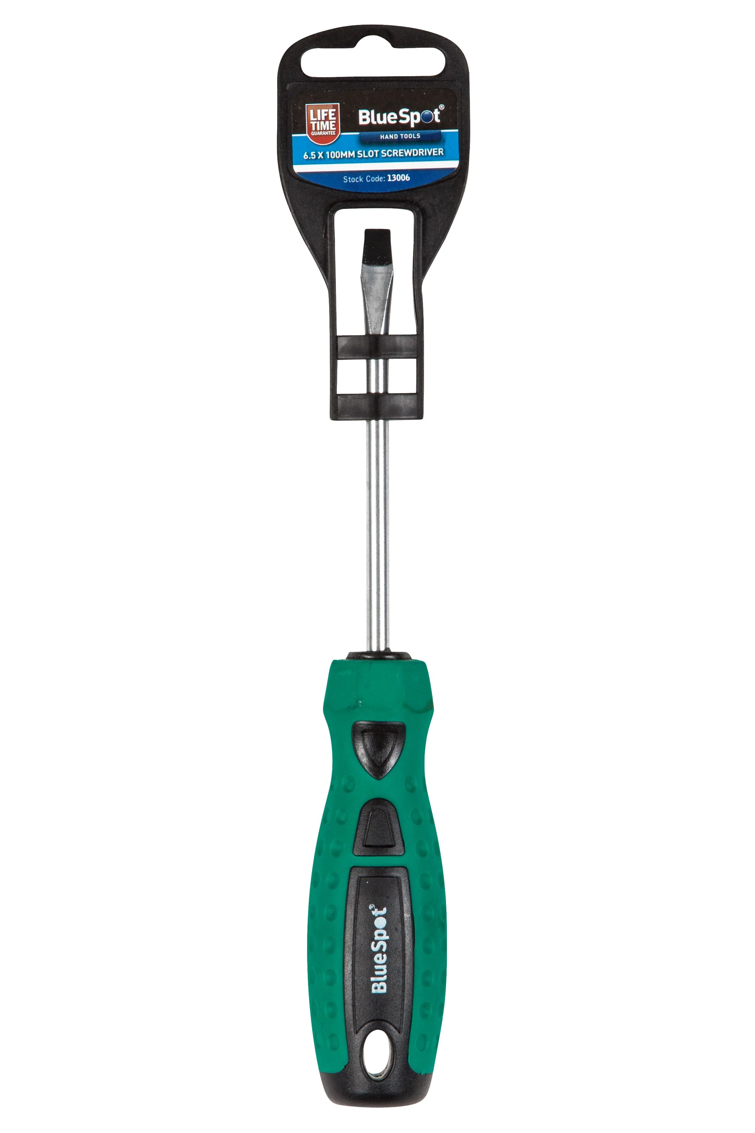 BlueSpot 6.5 x 100mm Slotted Screwdriver With A Manufacturers LifeTime Guarantee 13006