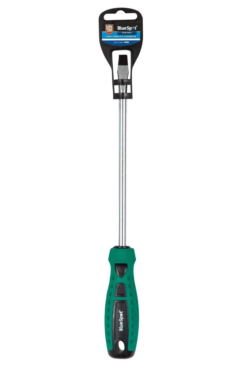 BlueSpot 9.5 x 200mm Slotted Screwdriver With A Manufacturers LifeTime Guarantee 13026