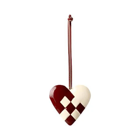 Maileg Metal Ornament, Large Heart -Red