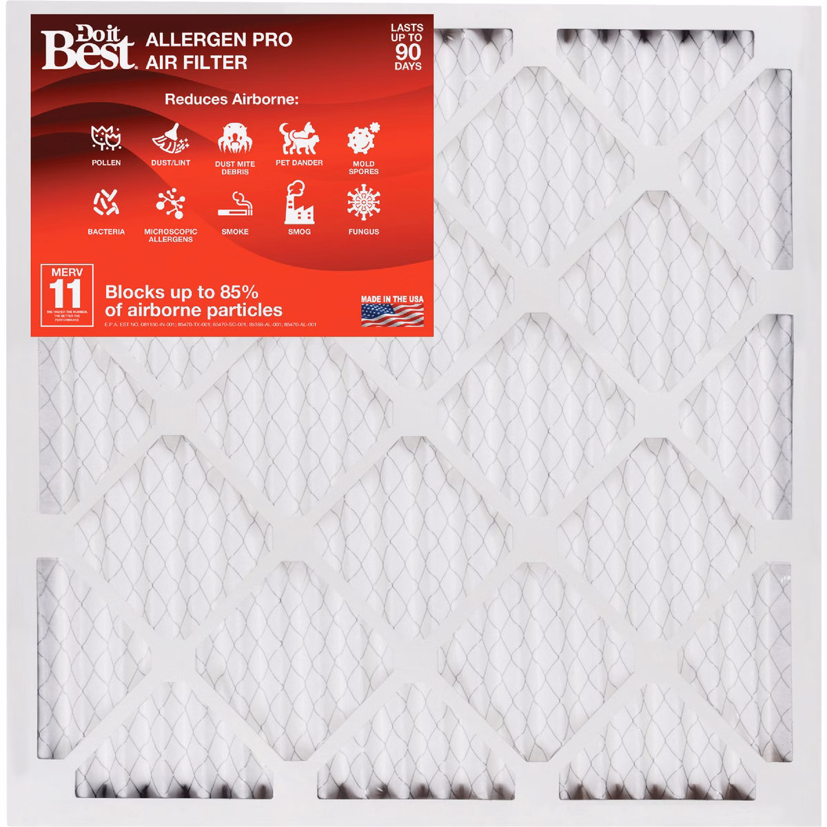 Do it Best 14 In. x 24 In. x 1 In. MERV 11 Furnace Filter