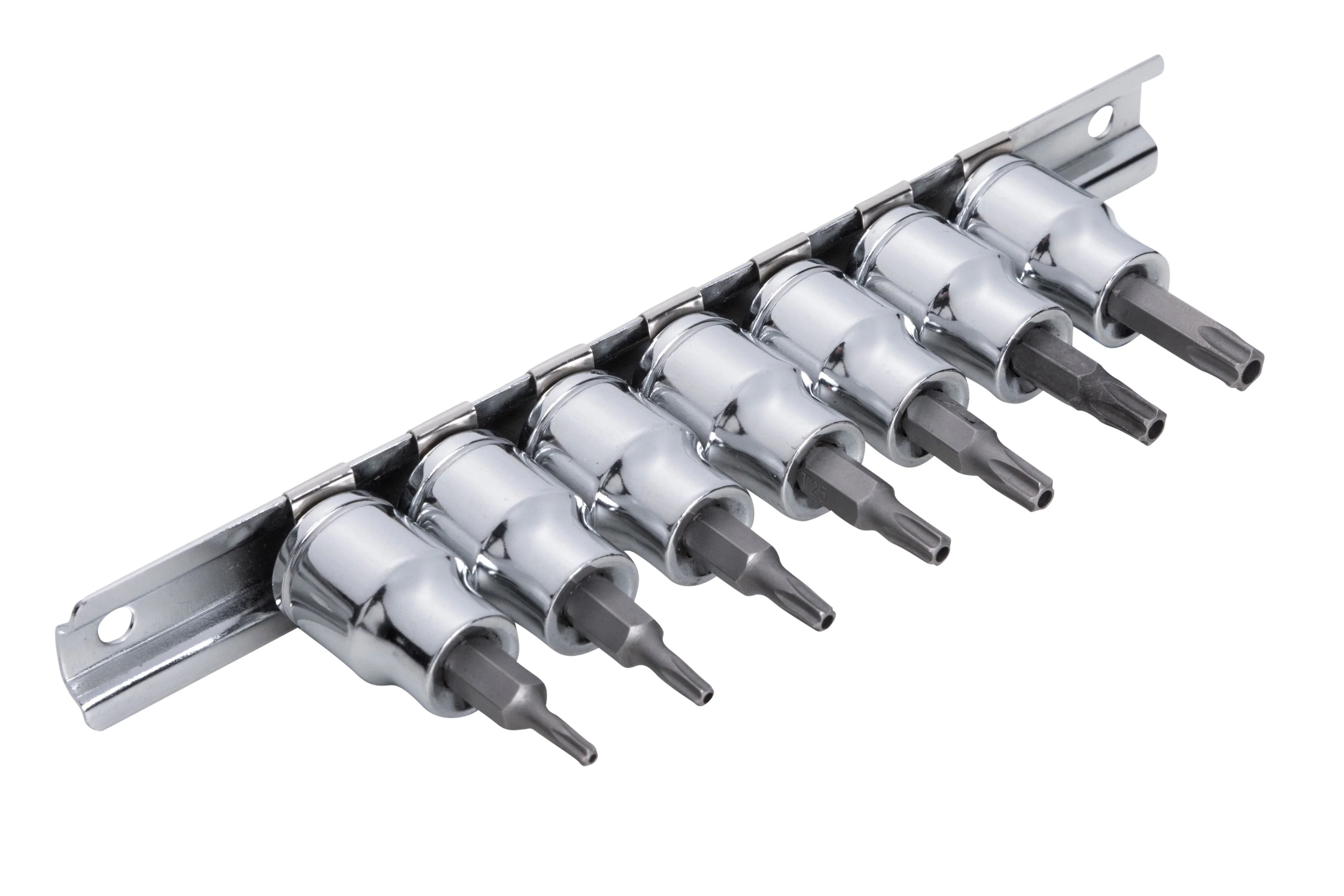 BlueSpot 7 Piece 3/8″ Security Torx Bit Set (T10-T40) With A Manufacturers LifeTime Guarantee 01553