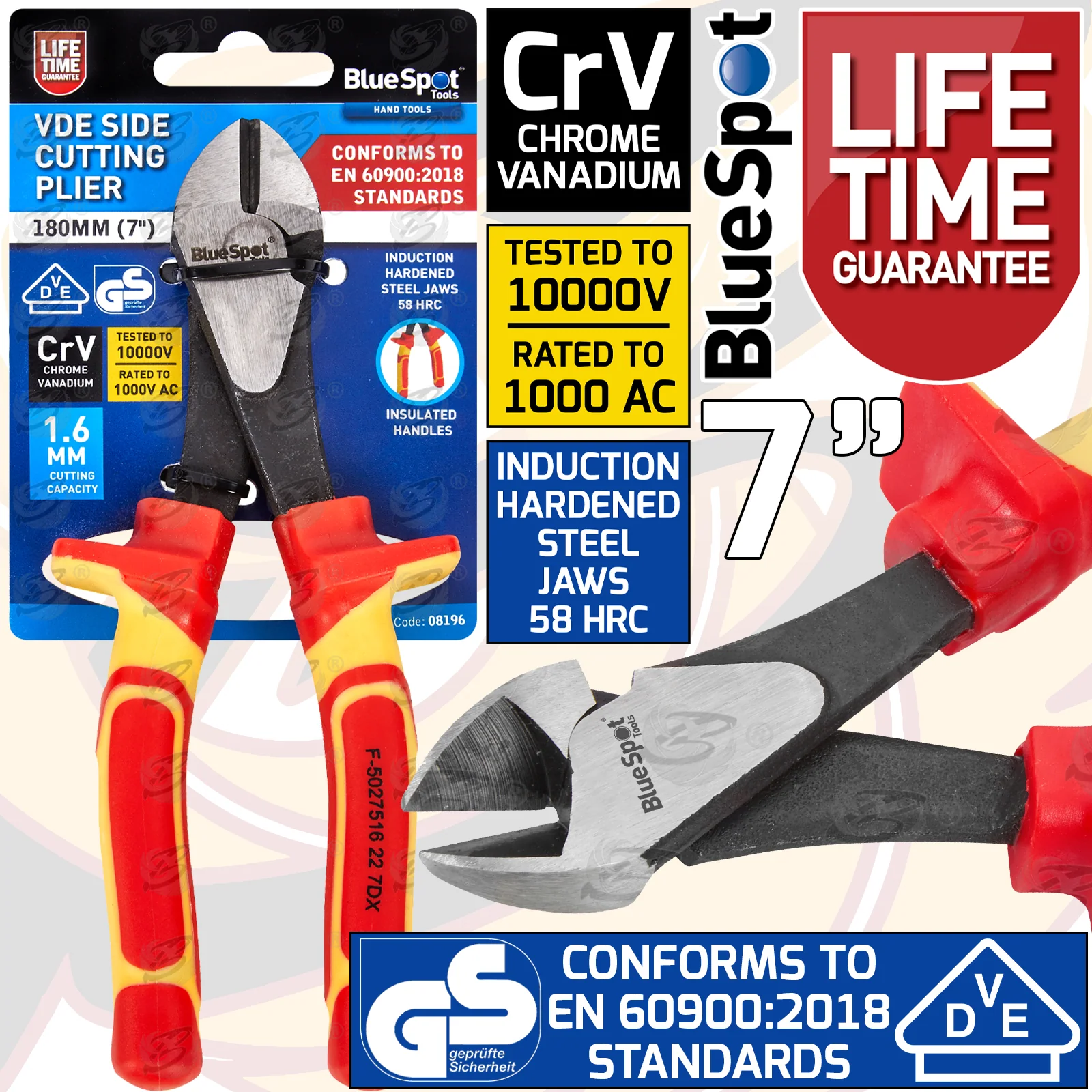 BlueSpot VDE Side Cutters Pliers ( 08196 )