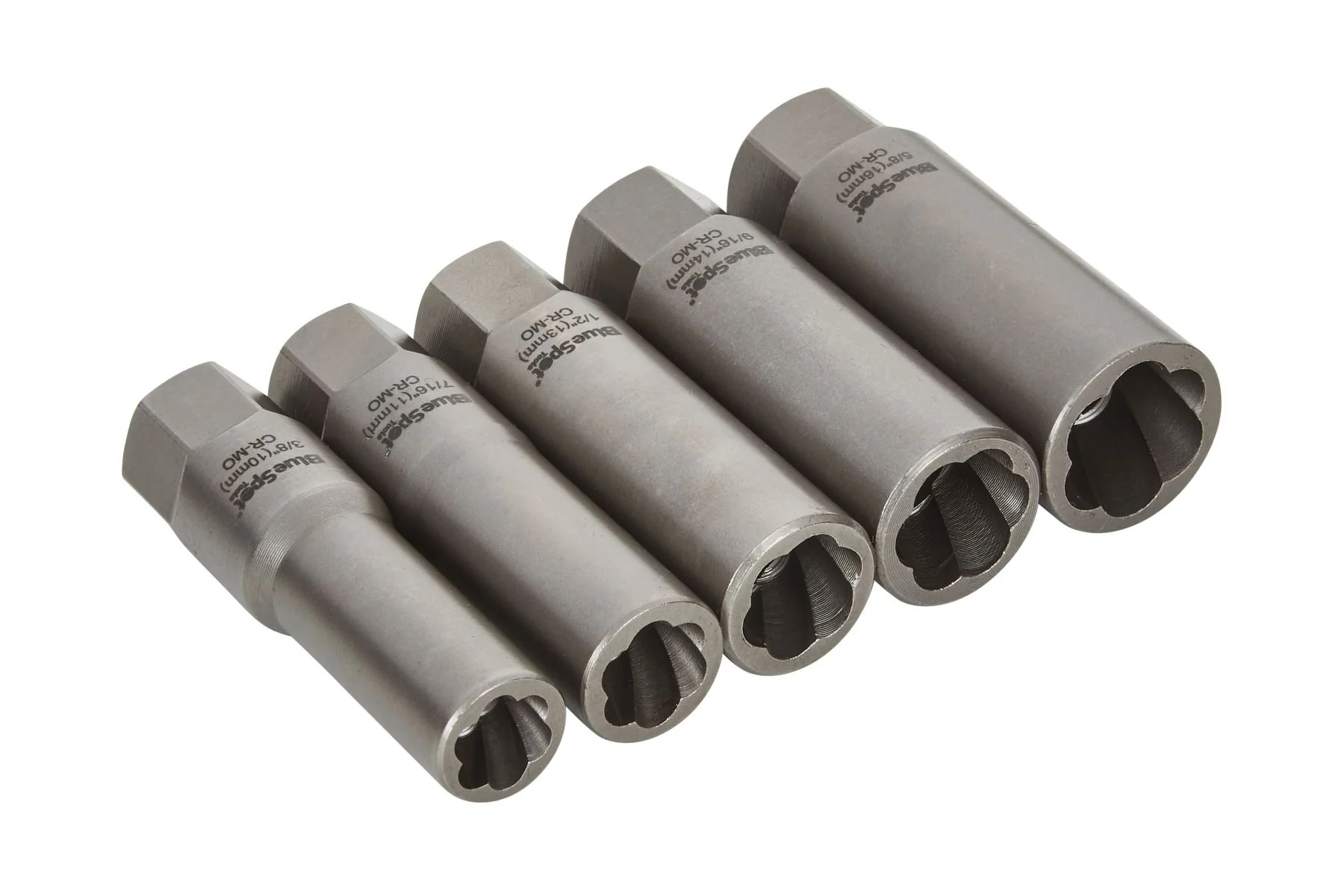 BlueSpot 5 Piece 3/8″ Drive Deep Impact Bolt And Nut Remover Set 10-16mm With A Manufacturers LifeTime Guarantee 01604