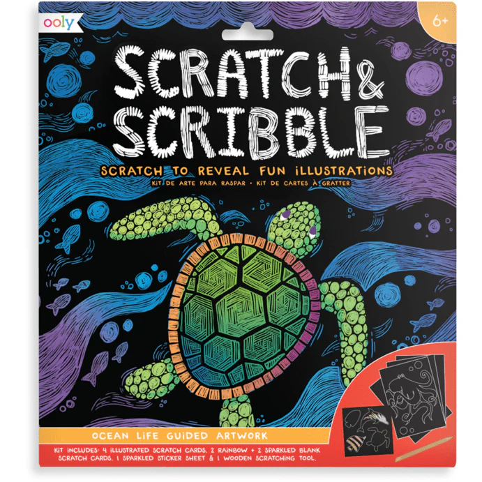 Ooly Scratch & Scribble Art Kit- Ocean Life