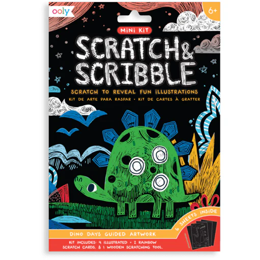 Ooly Mini Scratch & Scribble Art Kit- Dino Days