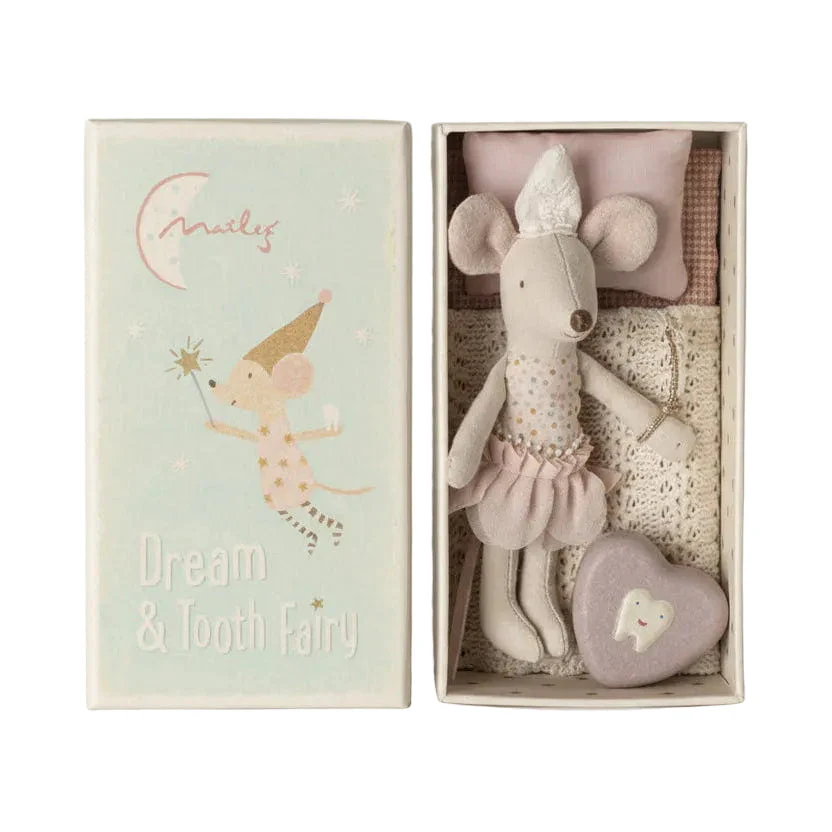 Maileg Tooth Fairy Mouse, Little Sister in Matchbox