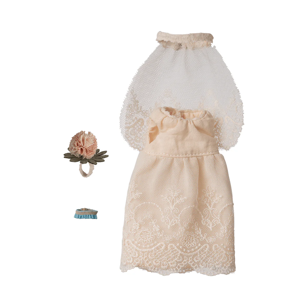 Maileg Wedding dress, Mum mouse