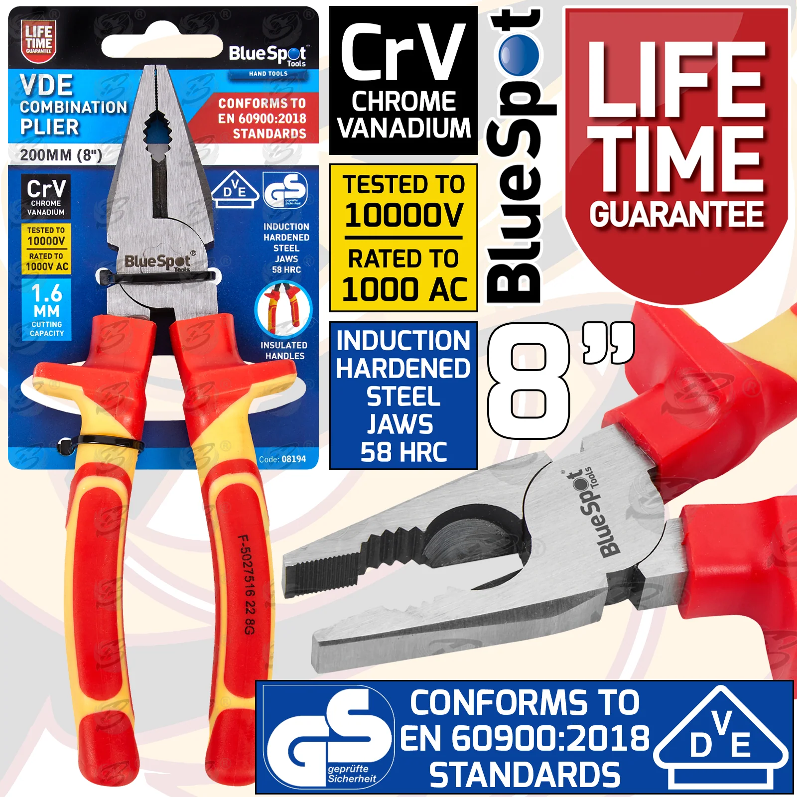 BlueSpot VDE Combination Pliers ( 08194 )