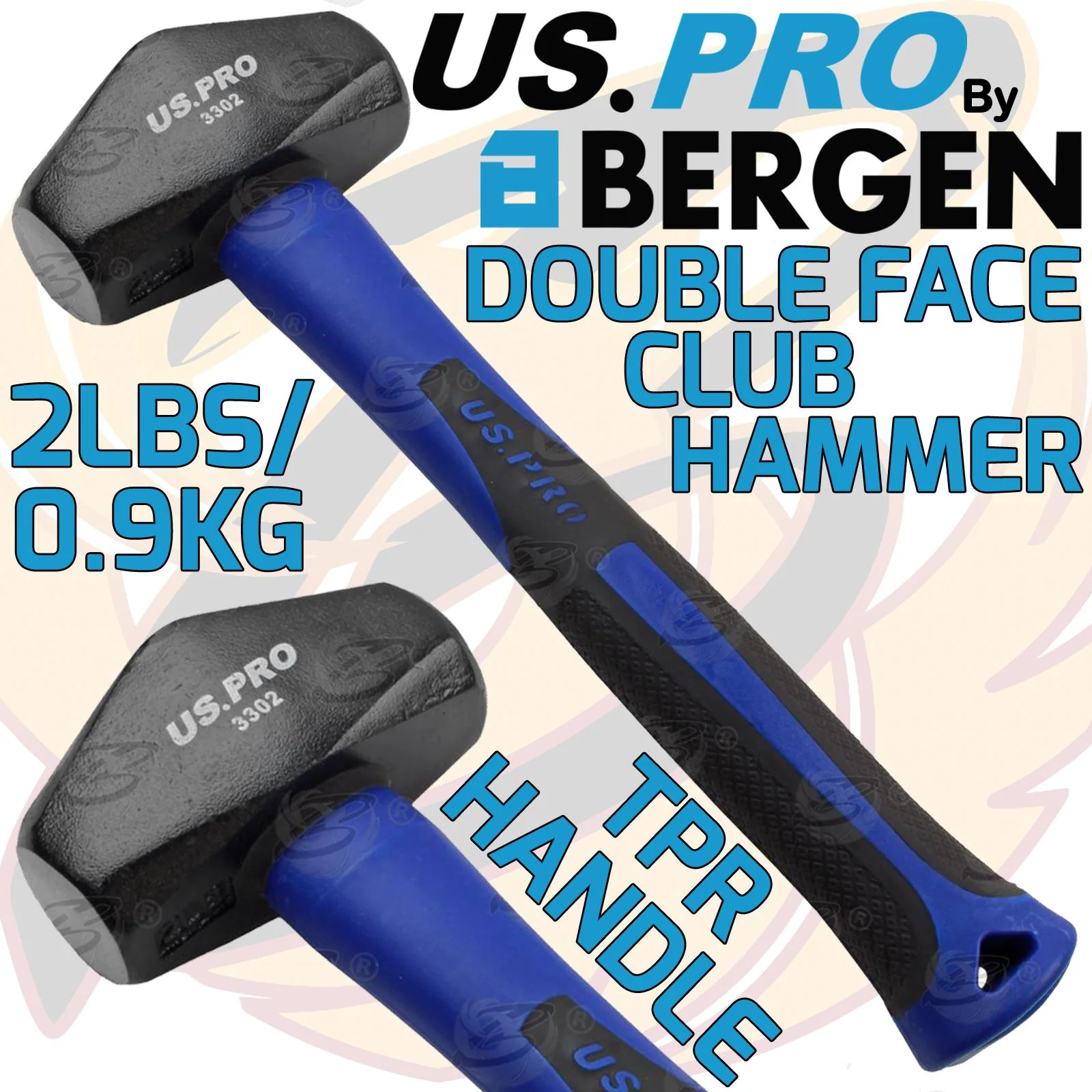 US Pro 0.9Kg Club Hammer  3302