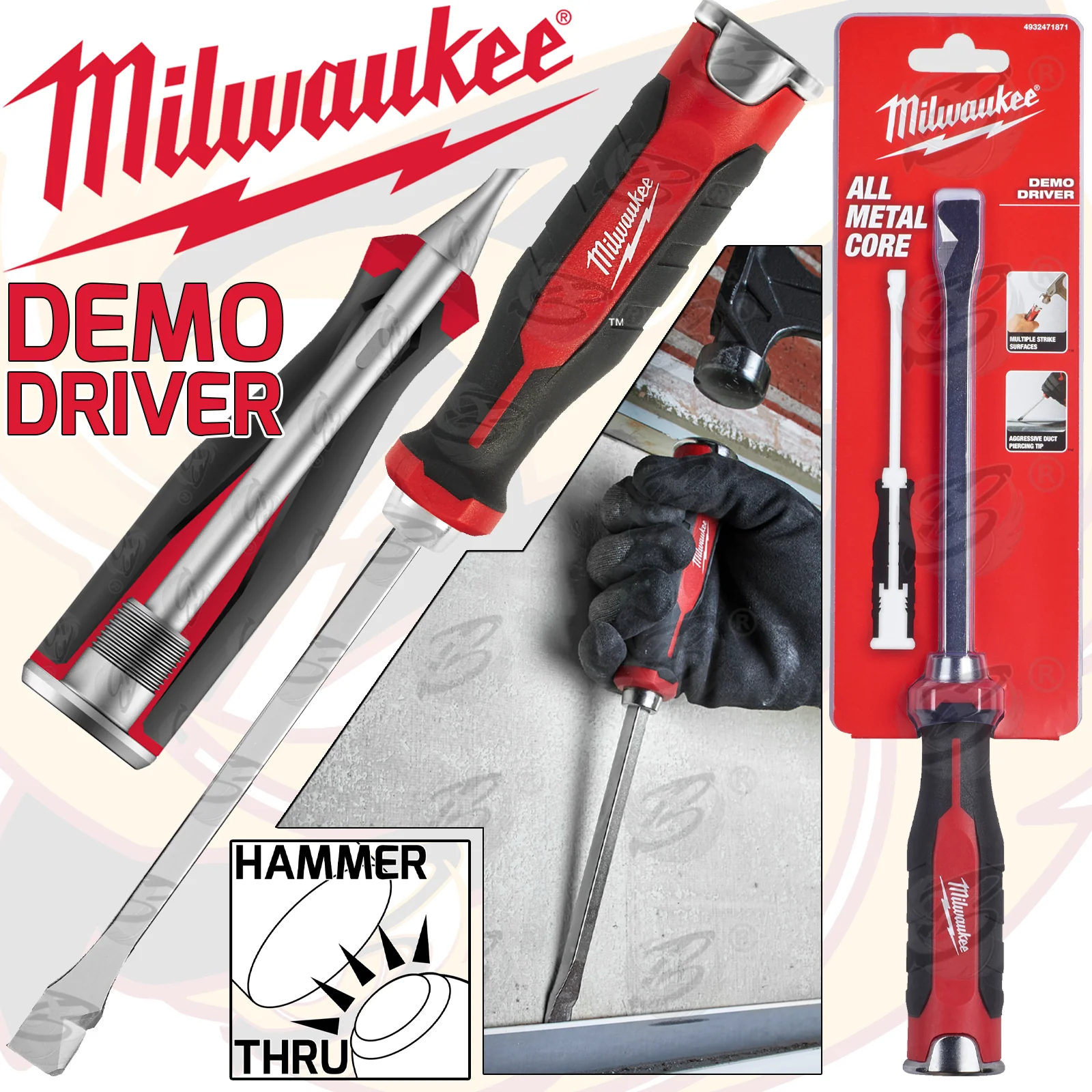 Milwaukee All Metal Demolition Go Through Screwdriver ( 4932471871 )