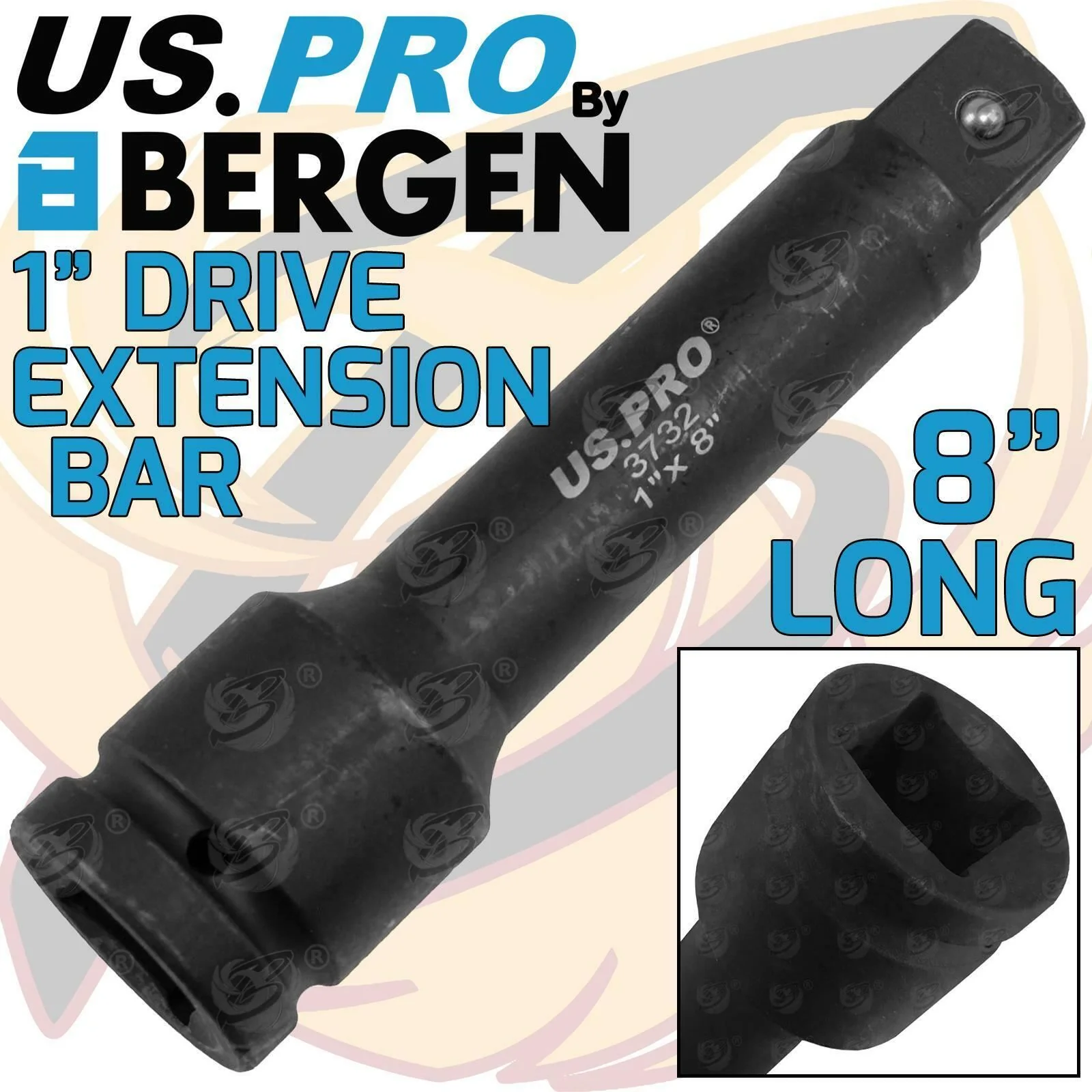 US Pro 1″ Drive 8″ Long Impact Extension Bar  3732