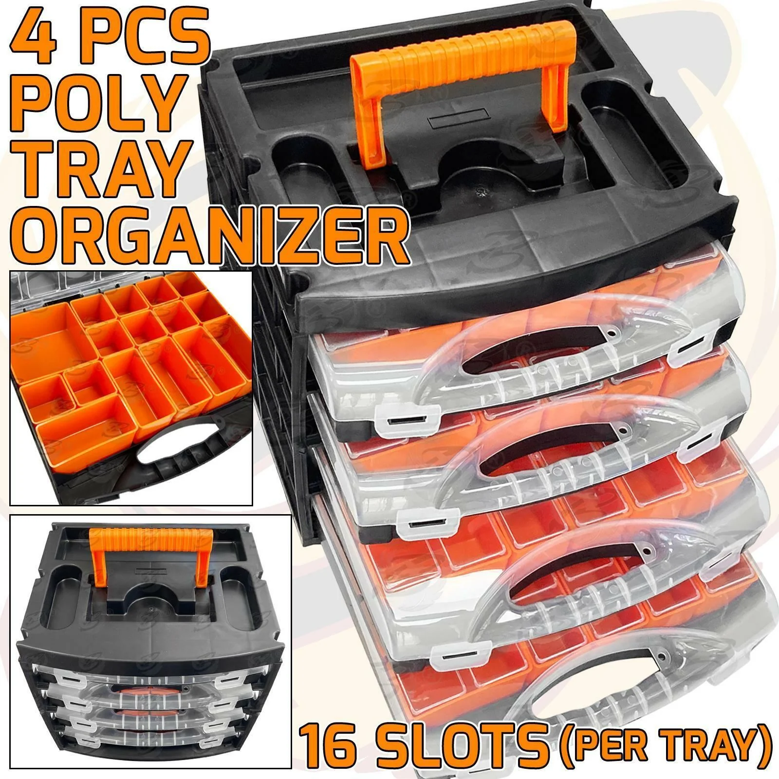 Toolzone 4 Piece Poly Tray Organiser ( TB098 )