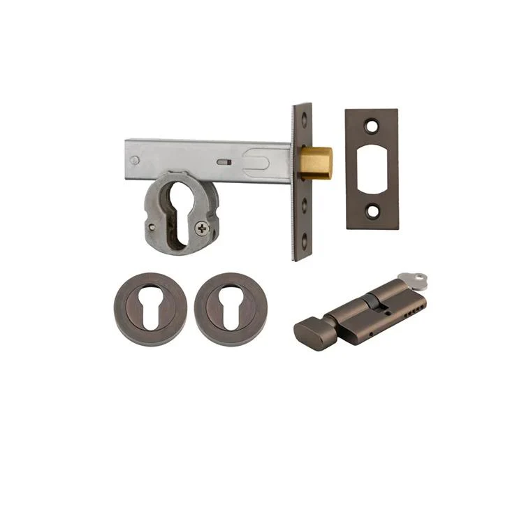 Iver Euro Mortice Deadbolt Kit: 60mm Backset with Round Euro Escutcheon Key/Thumb