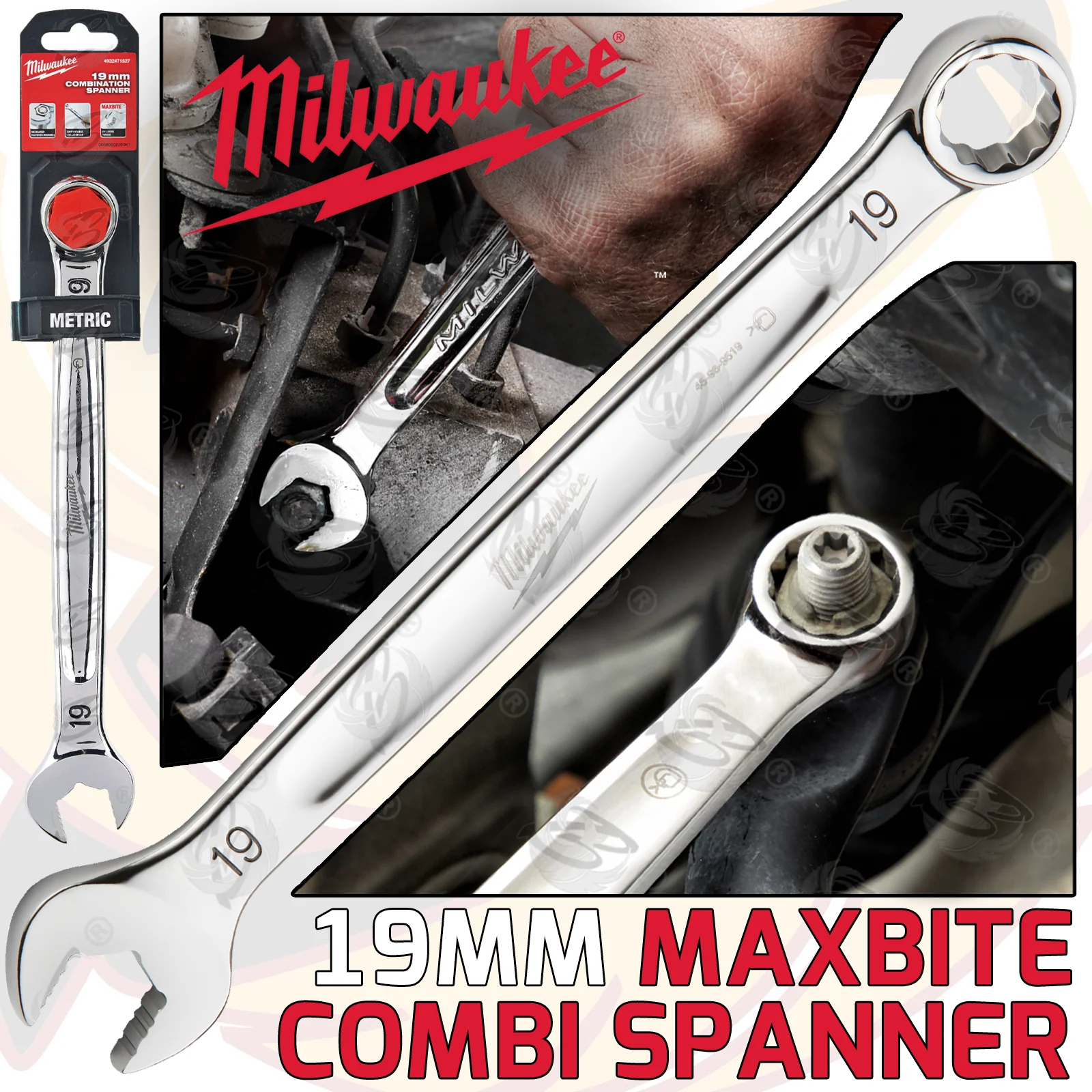 Milwaukee 19mm Maxbite Combination Spanner ( 4932471527 )