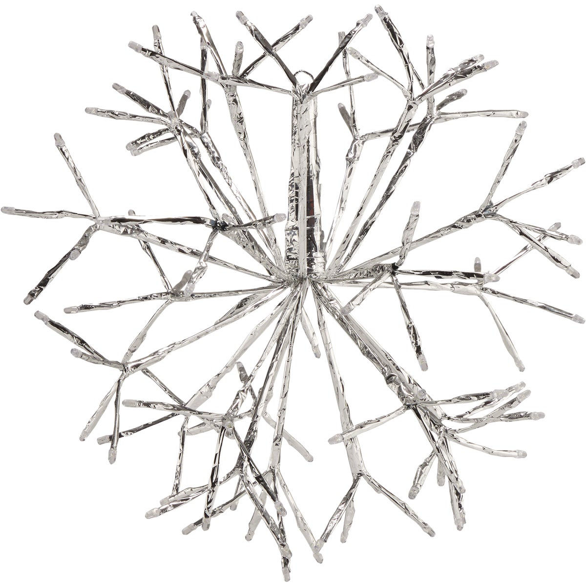 Alpine 16 In. LED White Snowflake Ornament Lighted Decoration-