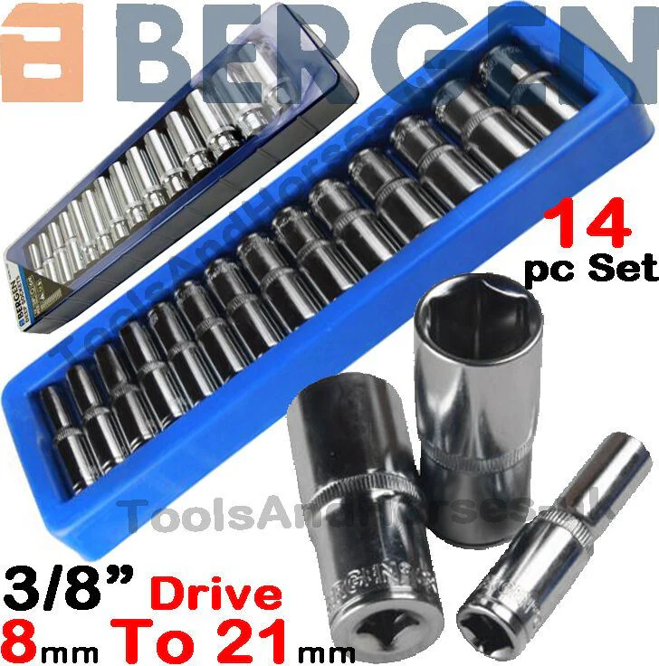 US Pro 14 Piece 3/8″ Drive Deep Sockets 8mm – 21mm  1389