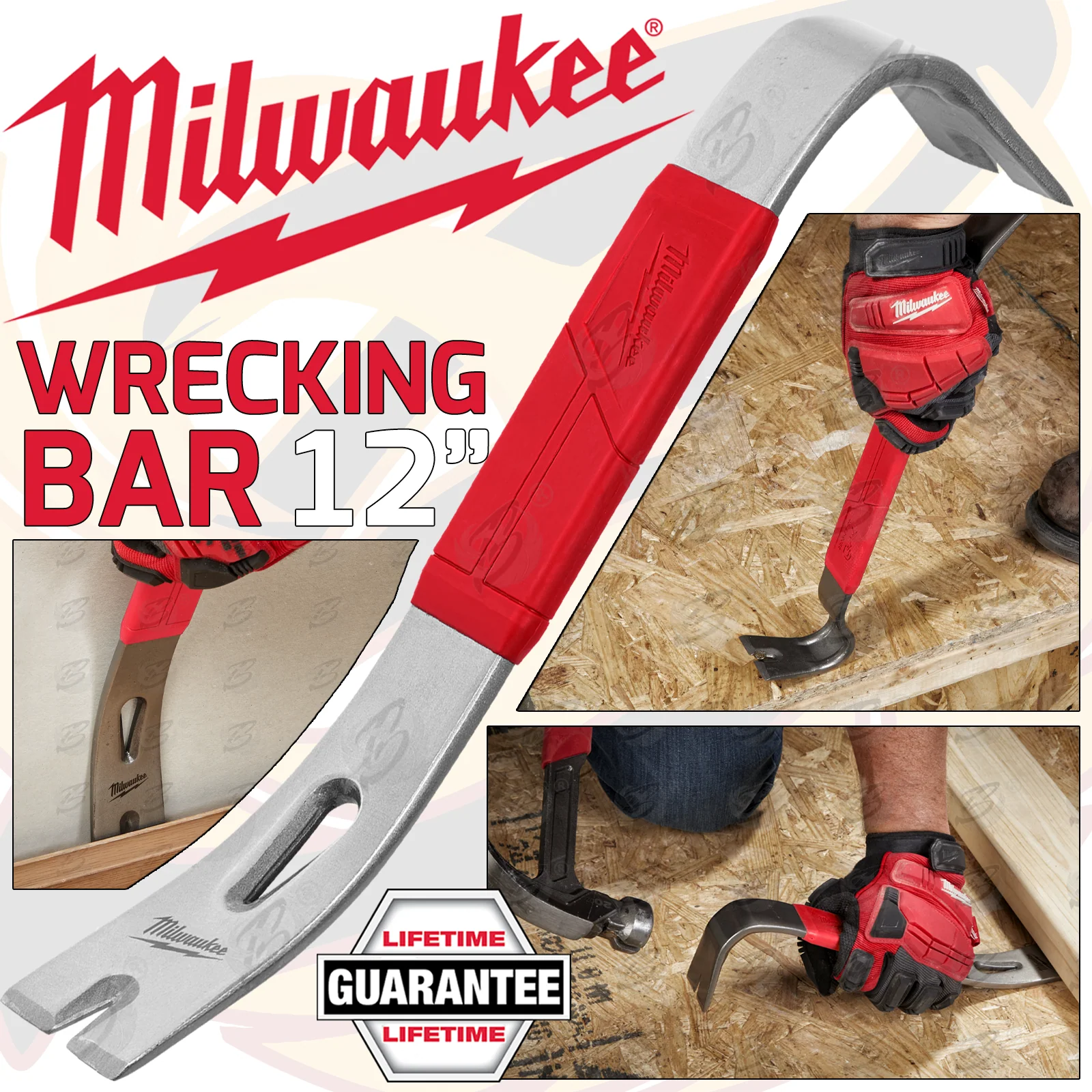 Milwaukee 12″ Wrecking Bar ( Pry Bar ) ( 4932478253 )