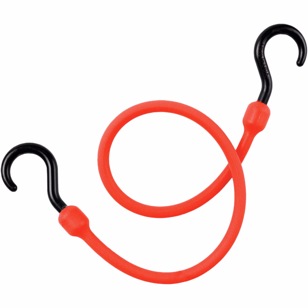 The Perfect Bungee 24 In. Easy Stretch Polyurethane Bungee Cord, Nylon Hooks, Red