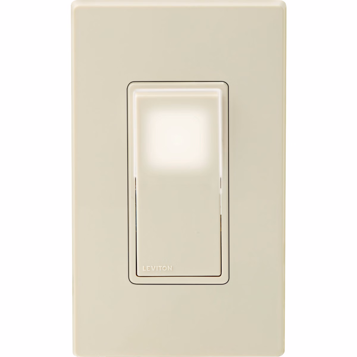 Leviton Decora 15A 120V/277V Light Almond LED Illuminated Rocker Switch