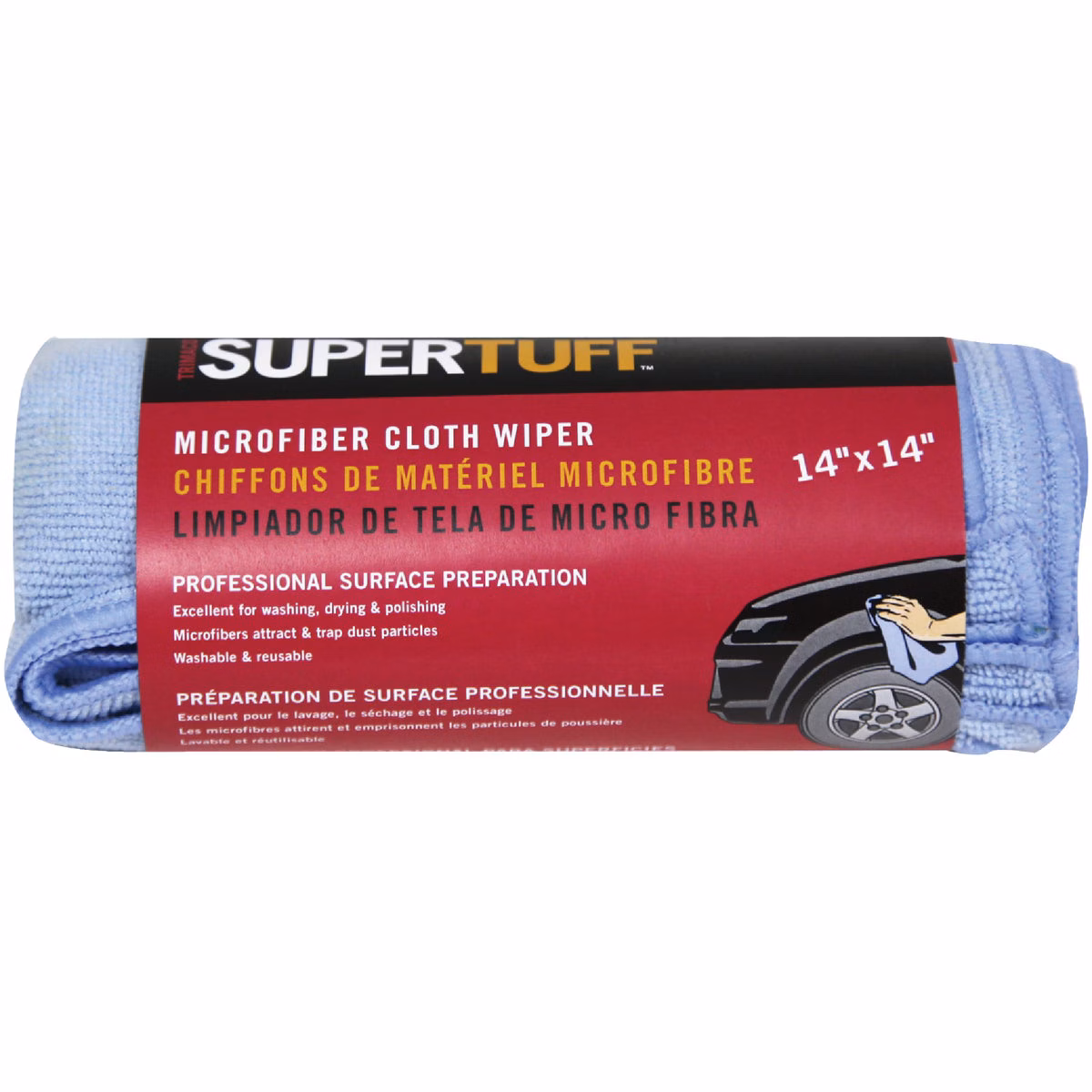 Trimaco SuperTuff 14 In. x 14 In. Blue Microfiber Wipers (3-Pack)