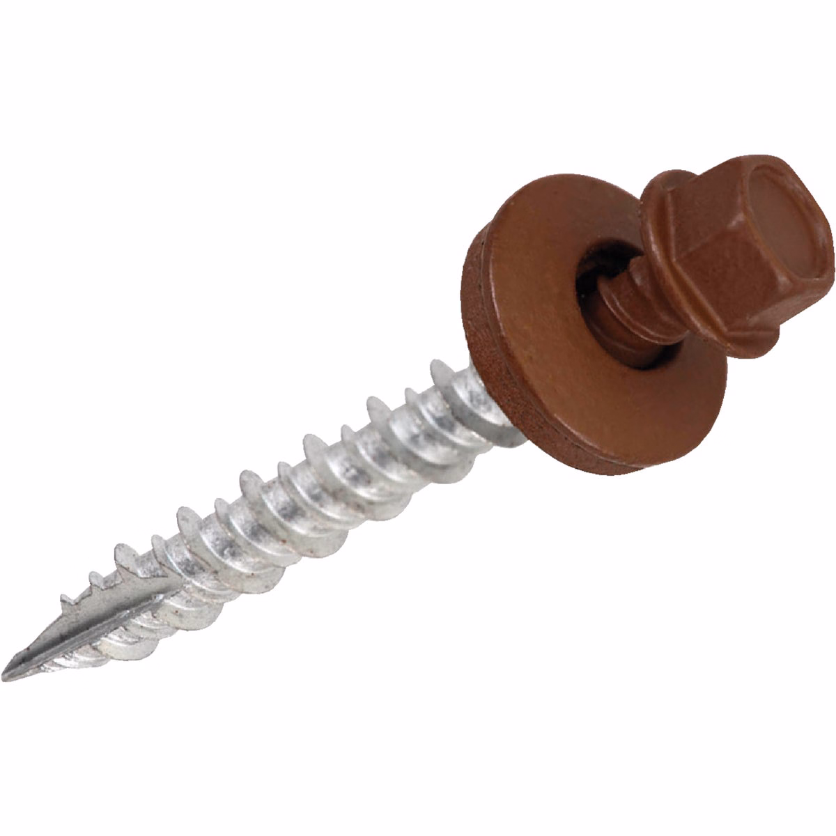 Acorn International 1-1/2 In. Washered Brown Metal To Wood Screw (250-Count)