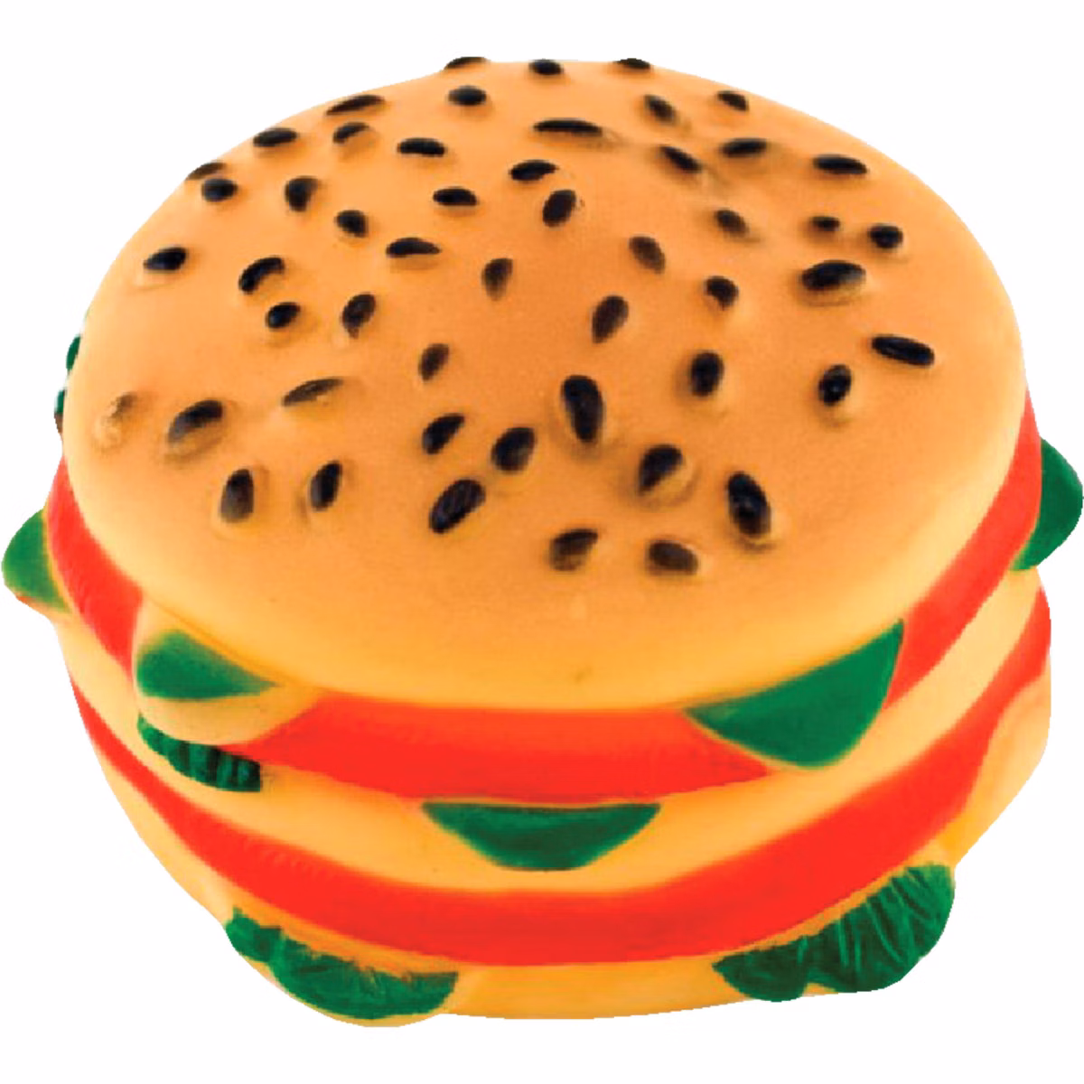 Westminster Pet Ruffin' it 3.86 In. W. x 1.97 In. H. x 3.75 In. L. Squeaky Hamburger Vinyl Dog Toy