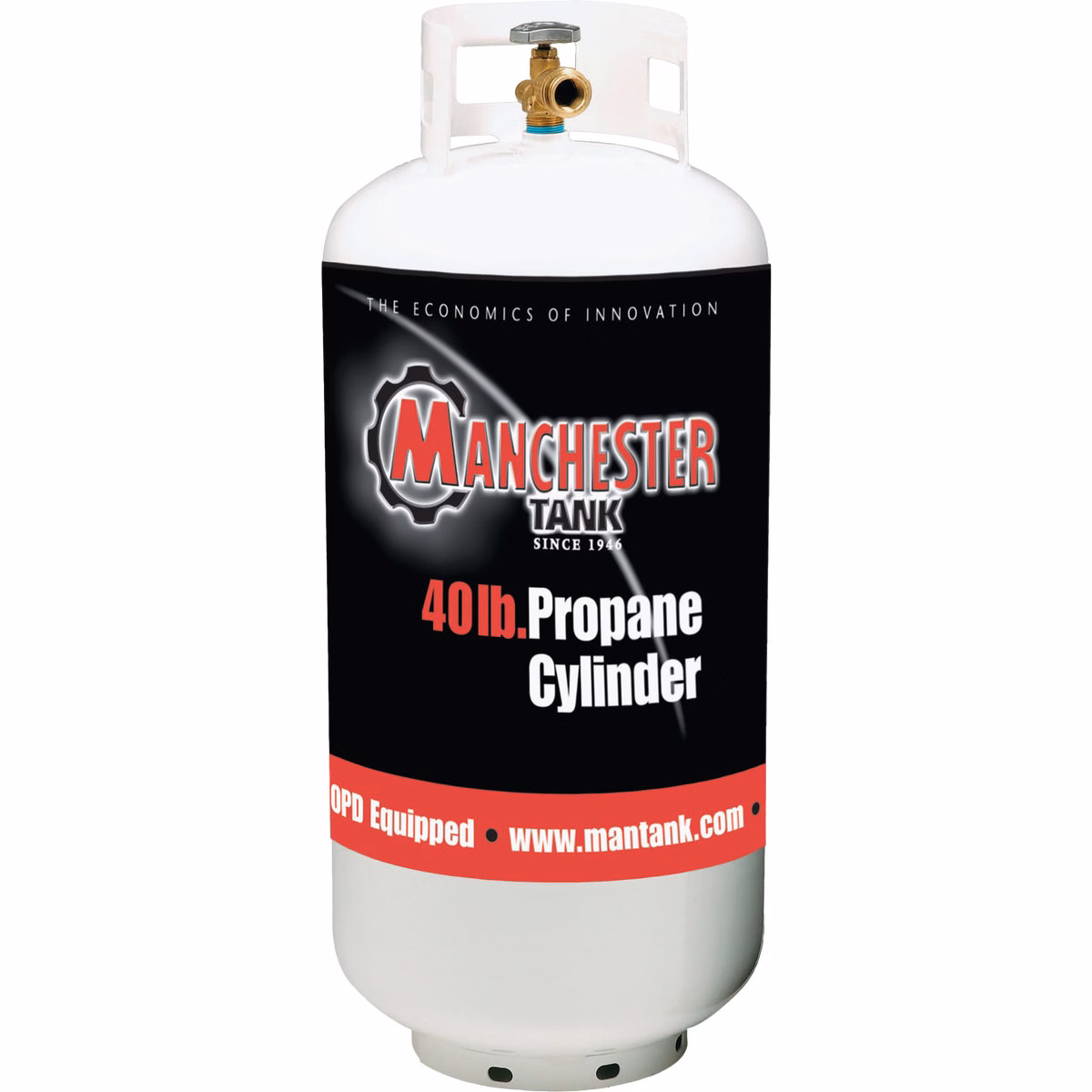 Manchester Tank and Equipment 40 Lb. Capacity Steel DOT Vertical LP Propane Tank