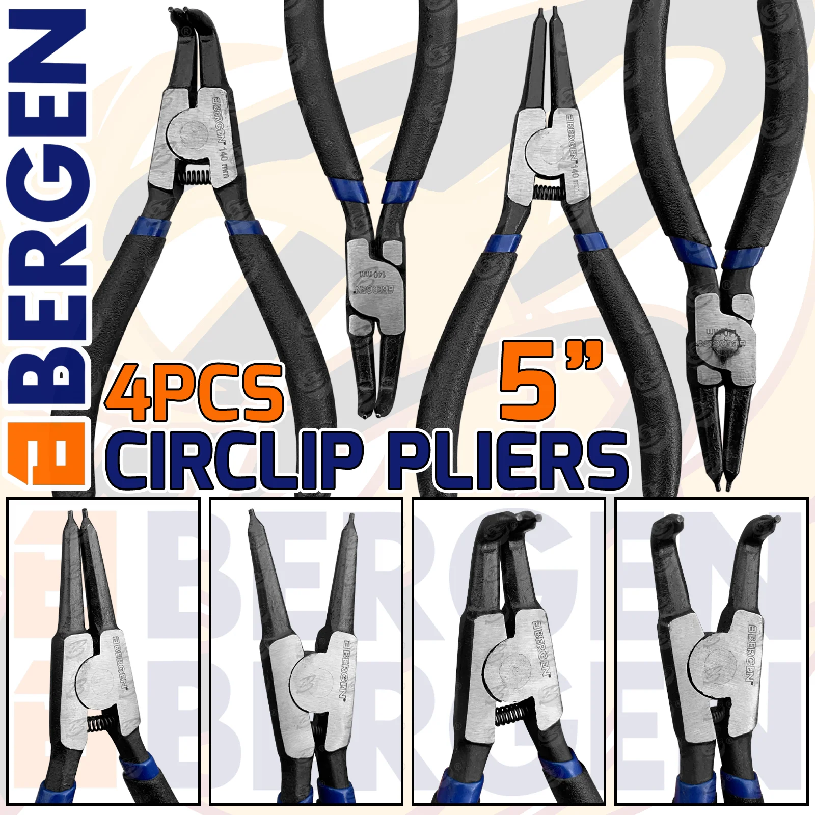 Bergen 4 Piece 5″ Circlip pliers Set  1769