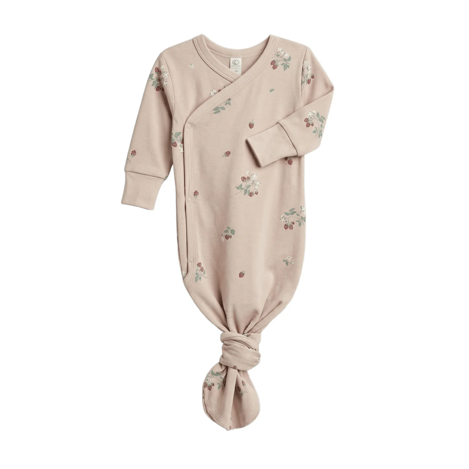 Colored Organics Indy Kimono Gown – Raspberries / Shell + Mint