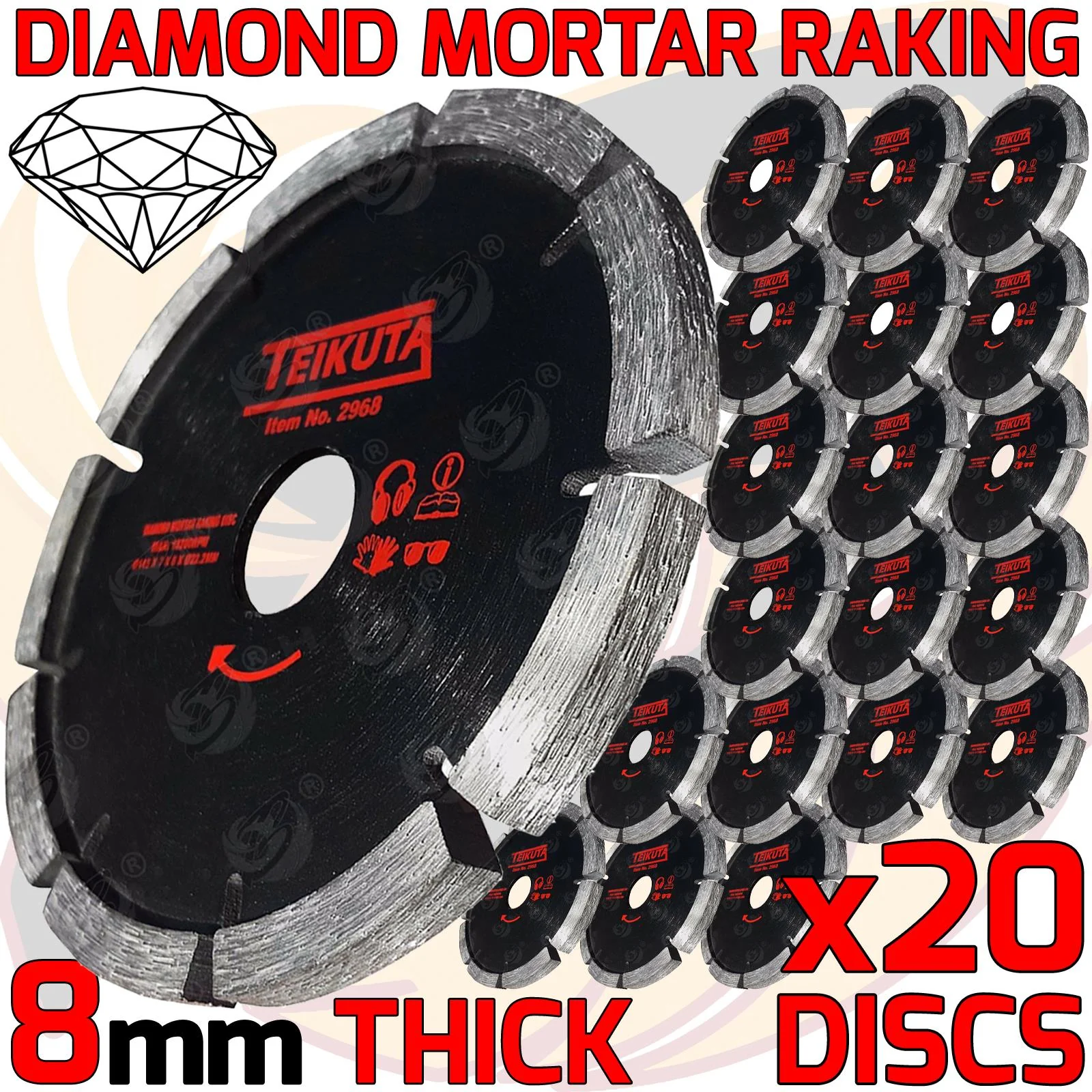 Teikuta 4.5″ ( 115mm ) Diamond Mortar Raking Disc ( x 20 )  2968 ( x 20 )