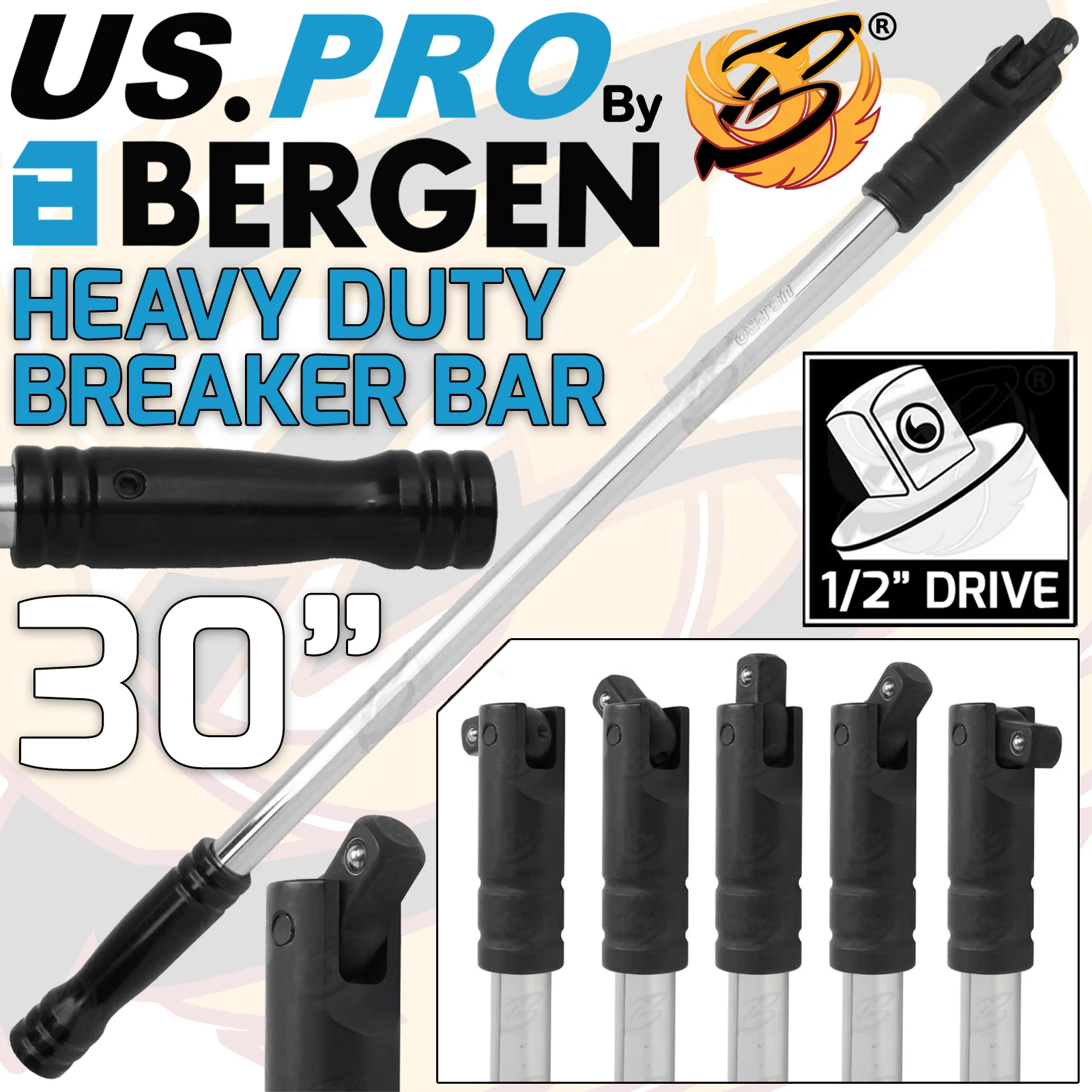 US Pro Heavy Duty 1/2″ Drive 30″ Long Breaker Bar  4169 ( IN )