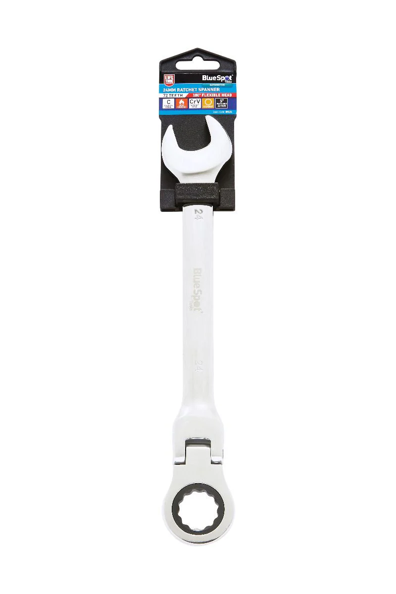 BlueSpot 24mm Ratchet Spanner Flexible Head (180Â°) With A Manufacturers LifeTime Guarantee 05121