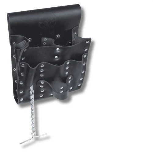 KLEIN TOOLS | 7-Pocket Leather Tool Pouch | #5166