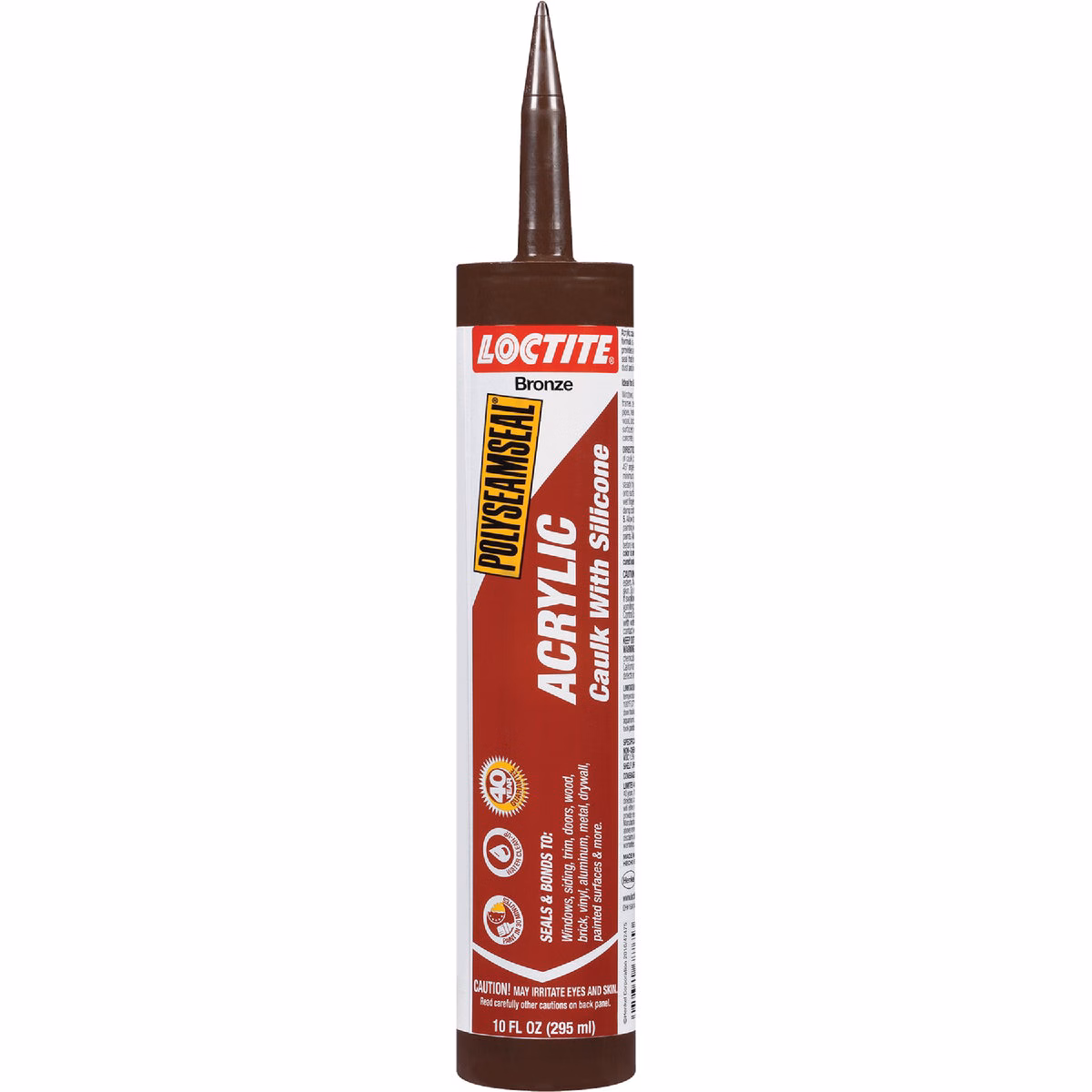 LOCTITE POLYSEAMSEAL 10 Oz. Bronze Acrylic Caulk with Silicone