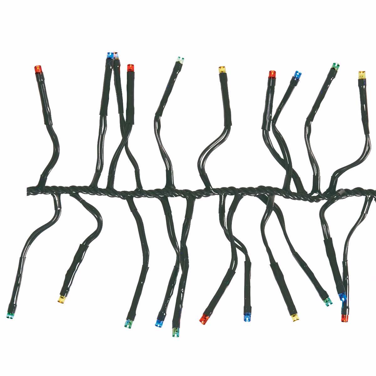 Holiday Wonderland Multi 768-Bulb LED Cluster Light Set with Dark Green Wire