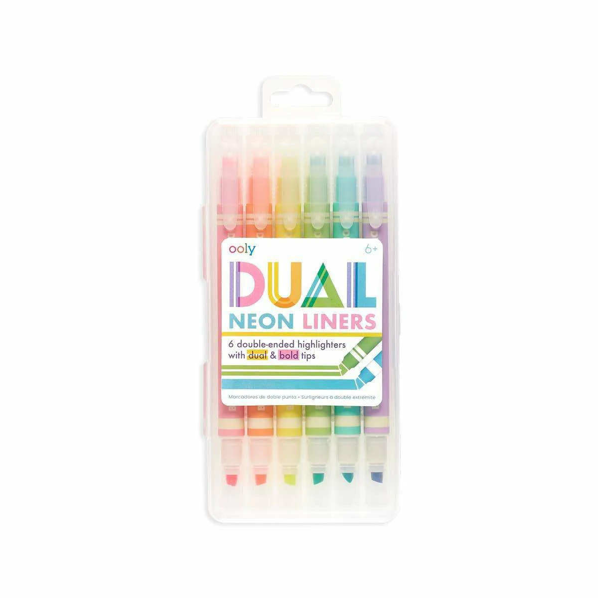 Ooly Dual Liner Double-Ended Highlighters – Set of 6